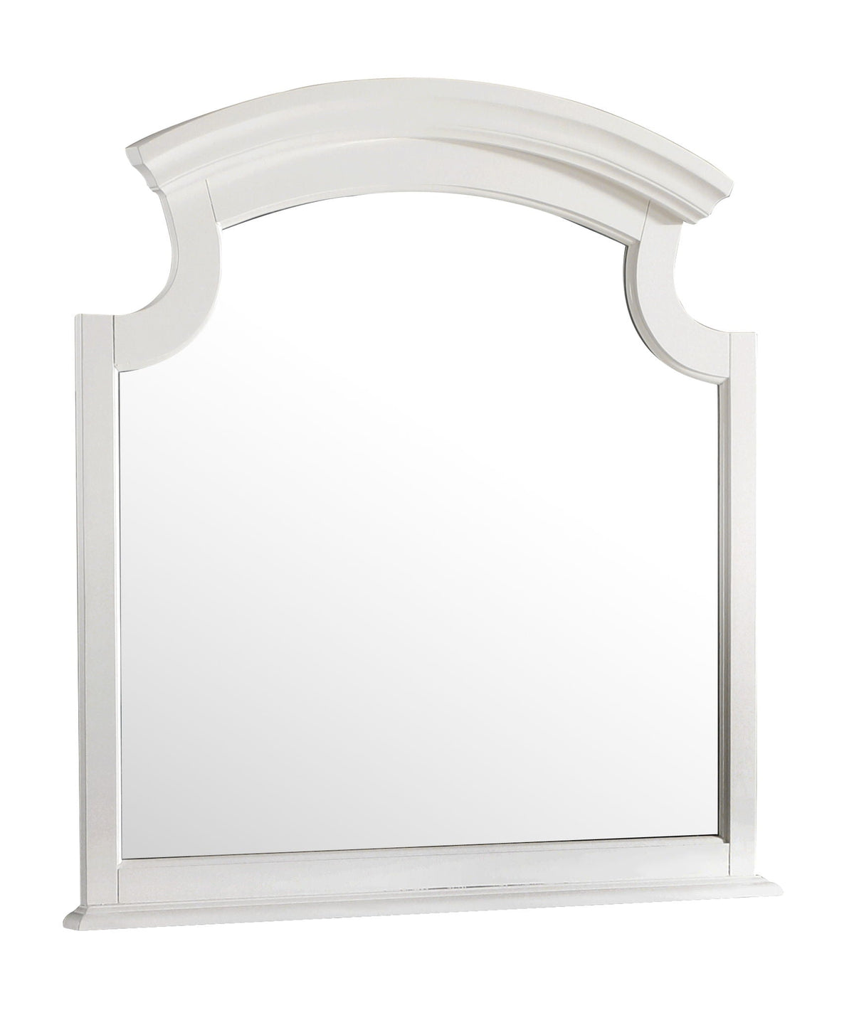 Mirror with Real Wood Veneers and Carved Trim - White or Dark Brown, photo 10 of 12