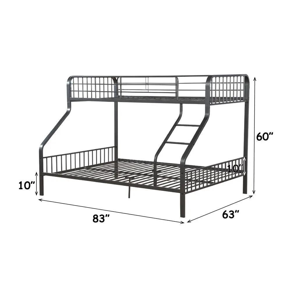 Caius - Twin Long/Queen Bunk Bed - Gunmetal by Unique Piece Furniture