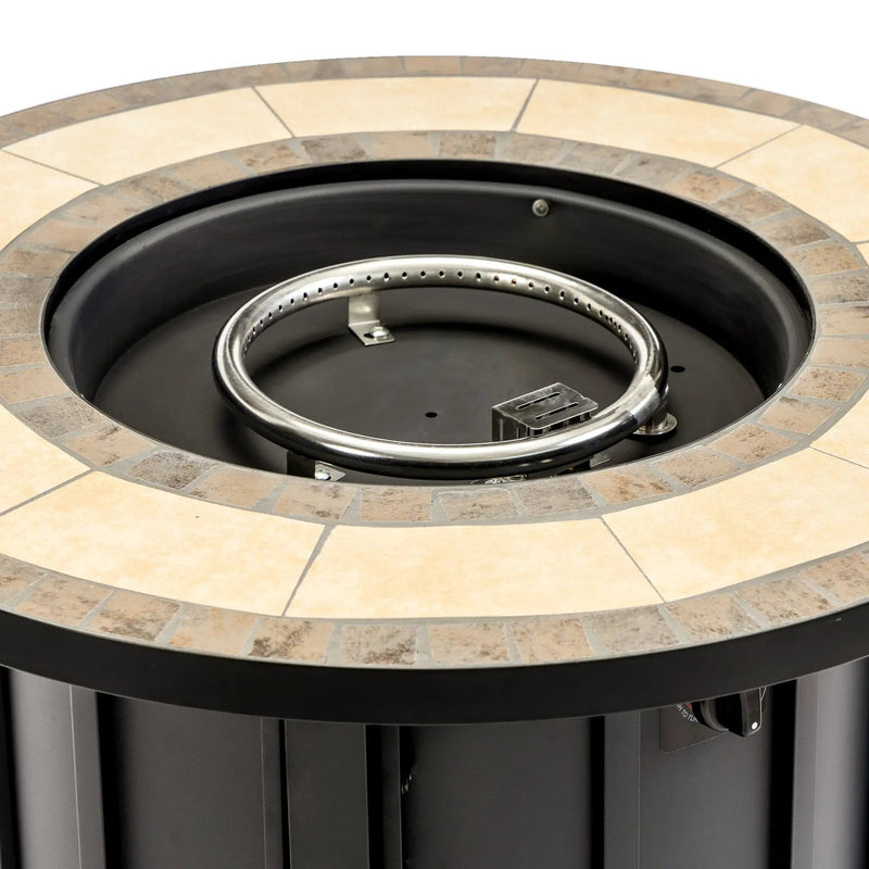 30" Propane Gas Fire Pit Table with Mosaic Ceramic Tabletop by HouseOfZazla