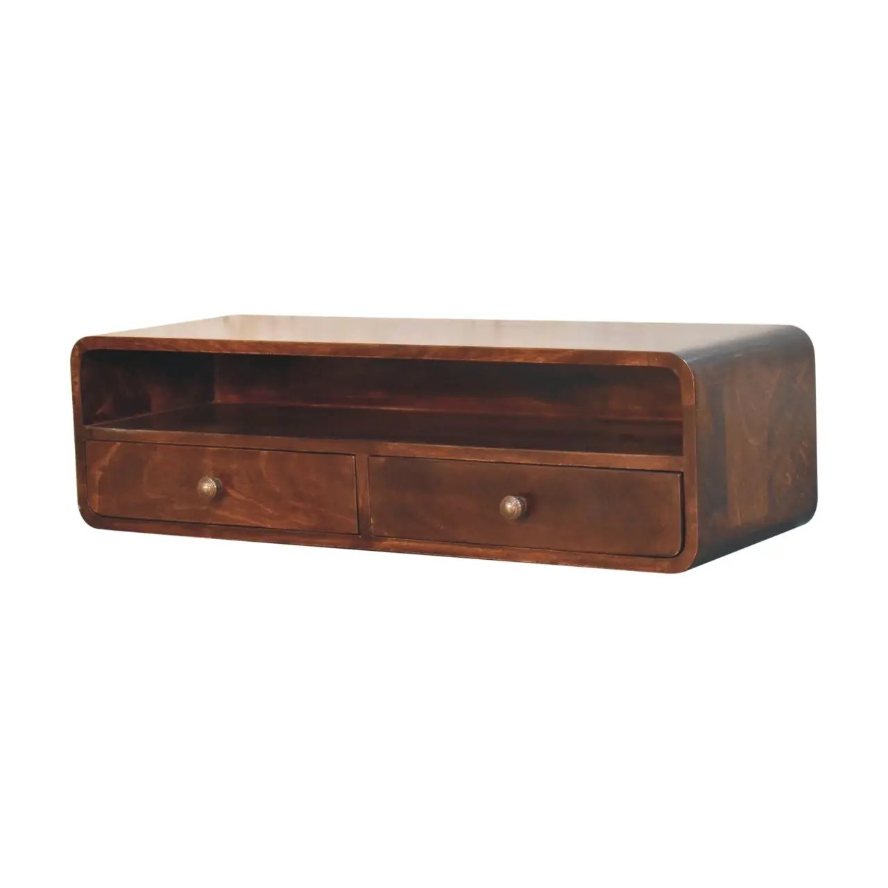 Solid Wood Floating California Console Table by HouseOfZazla