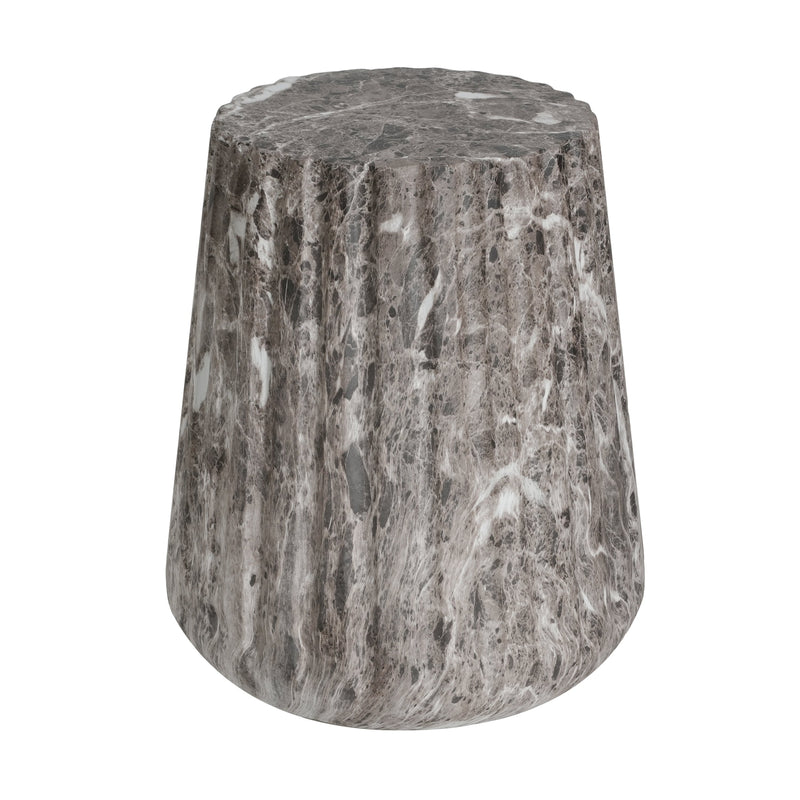 Outdoor Cleme Carved Side Table, Brown End Table by HouseOfZazla