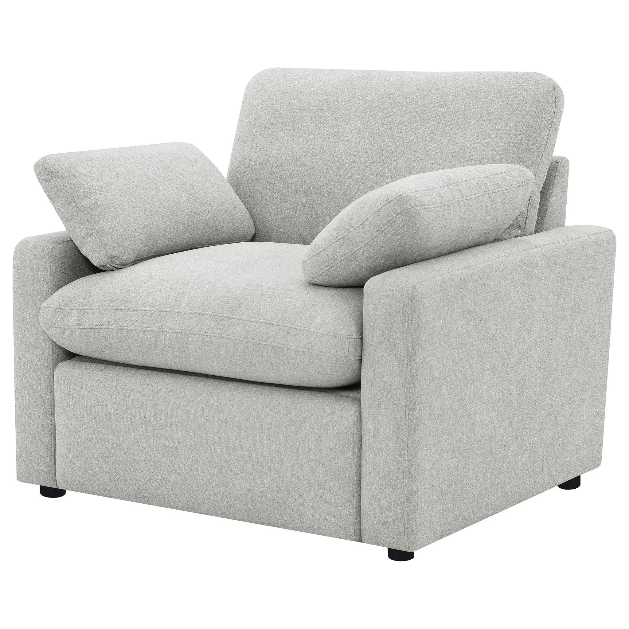 Collins Upholstered Power Recliner Chair Grey by Unique Piece Furniture