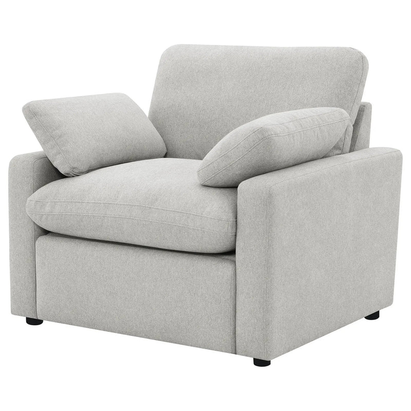 Collins Upholstered Power Recliner Chair Grey by Unique Piece Furniture
