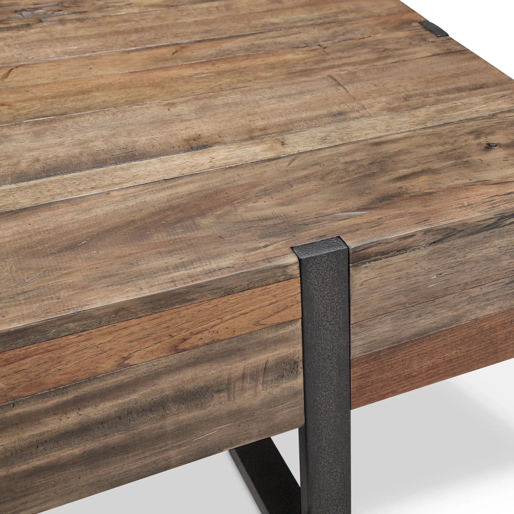 Prescott - Modern Reclaimed Wood Rectangular Sofa Table - Rustic Honey by Unique Piece Furniture