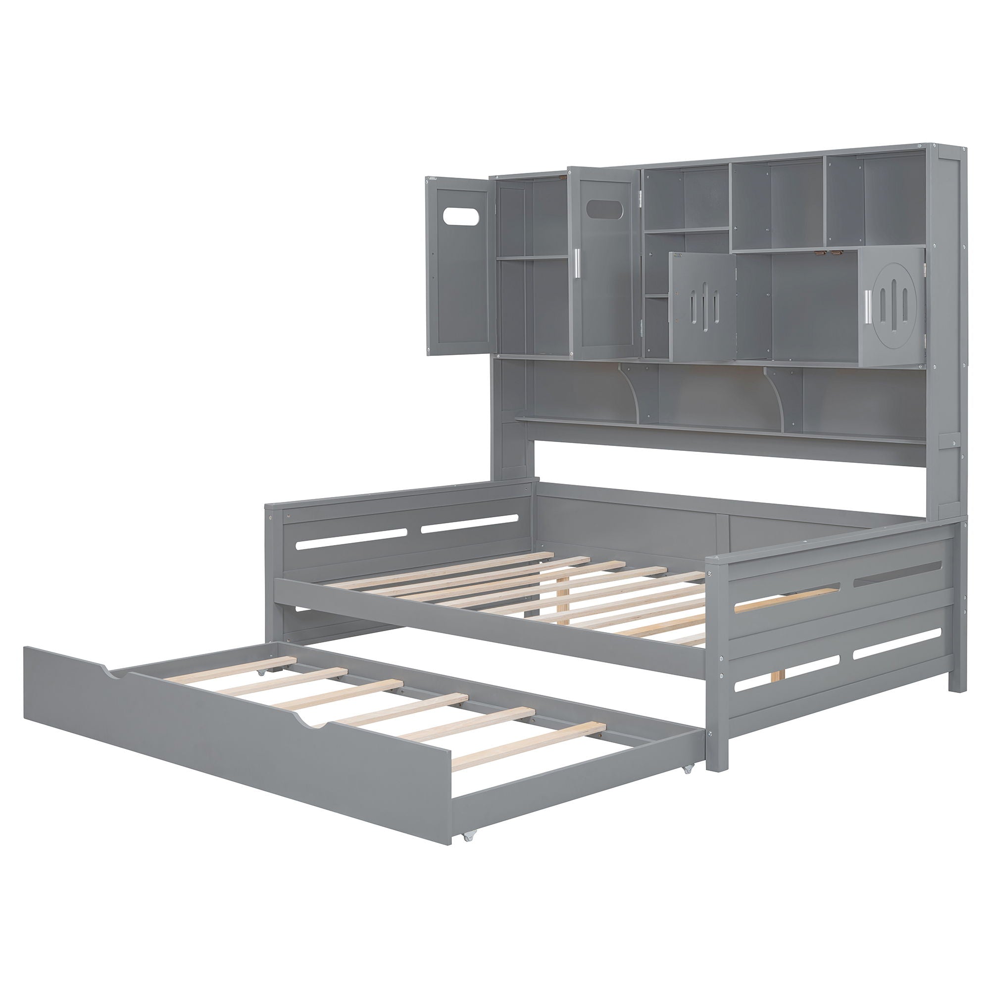 Daybed With All-In-One Cabinet And Shelf by HouseOfZazla