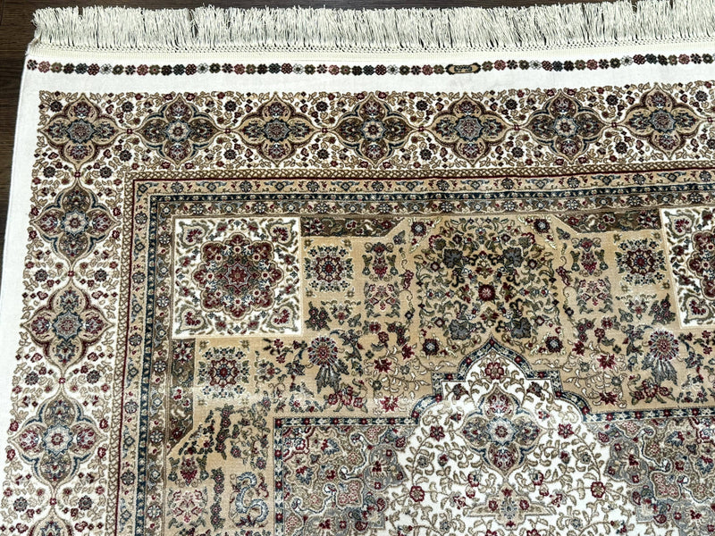 Turkish Memluk Silk Rug 4x6, Hereke Carpet, Bamboo Silk, New by Jewel Rugs