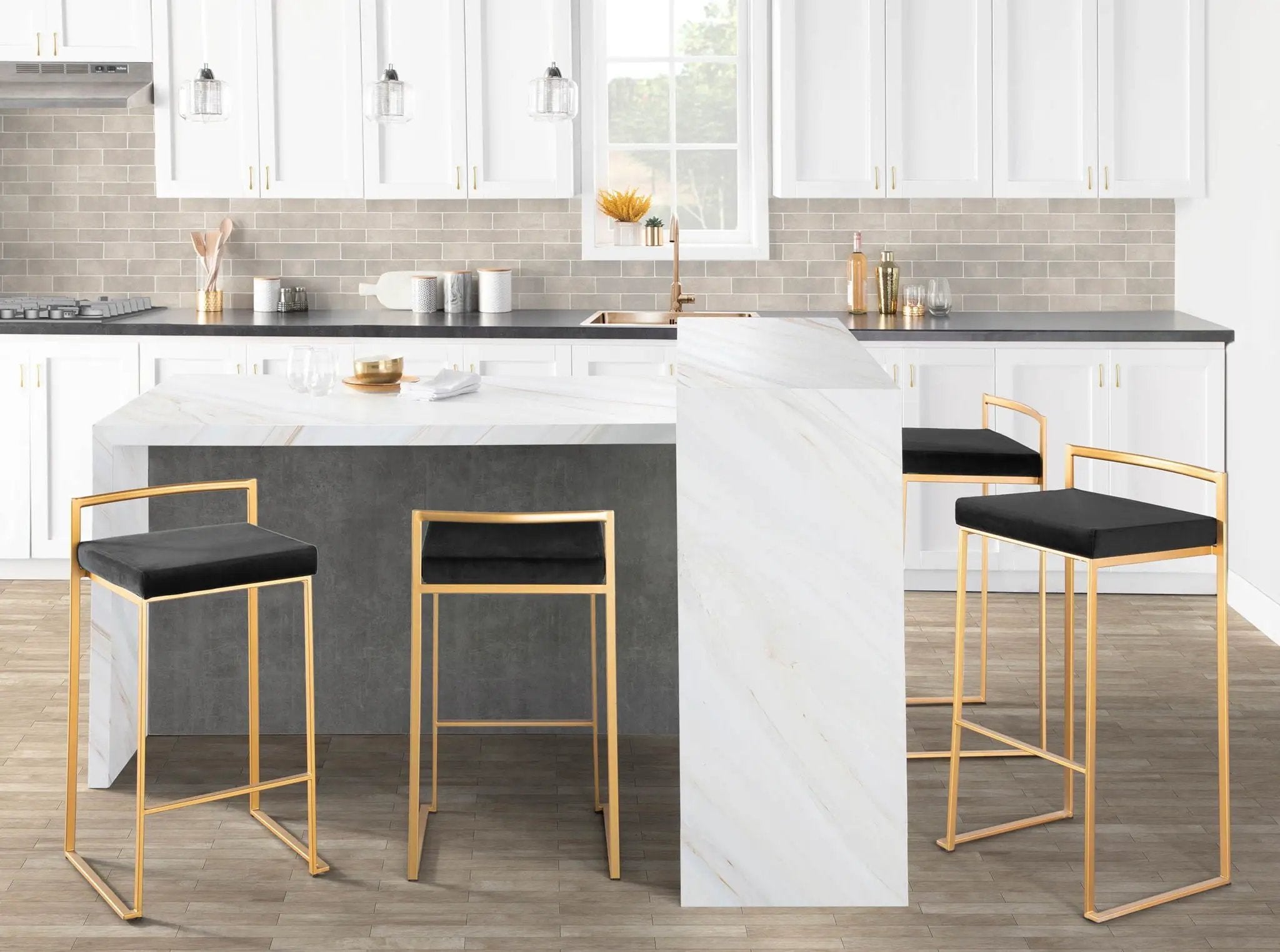Fuji - Contemporary / Glam & Quality Construction Barstool by Unique Piece Furniture