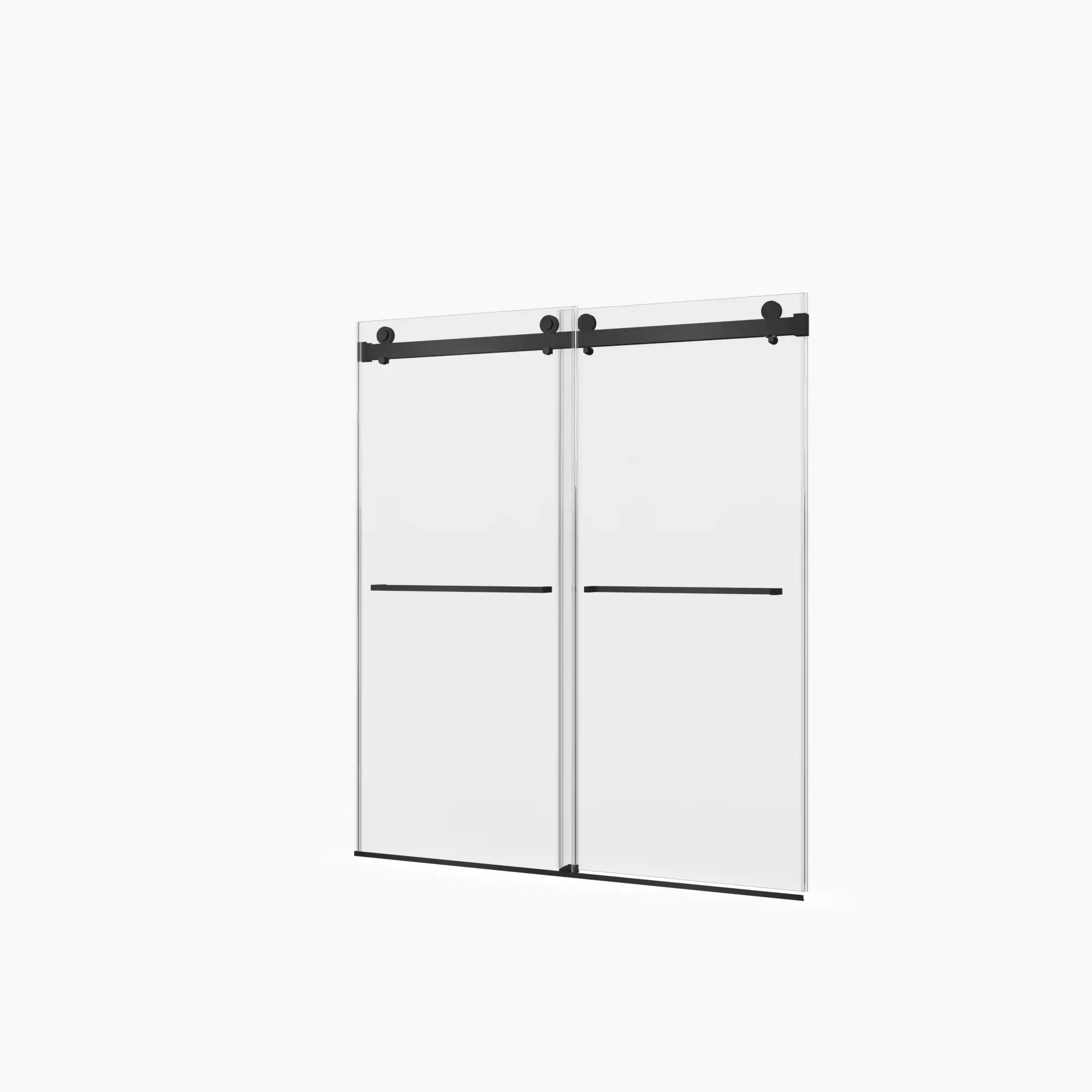 Frameless Double Sliding Shower Door by HouseOfZazla
