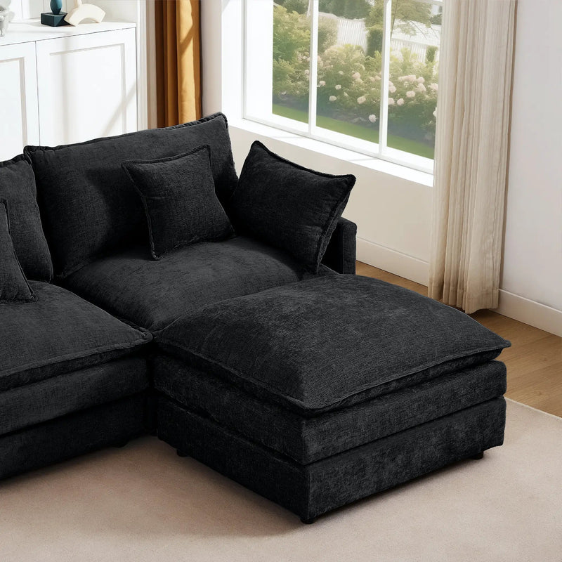 Modular Sectional Sofa - 102 Inch L Shaped Couch Set by HouseOfZazla