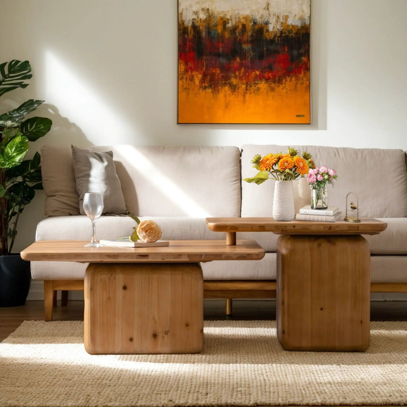 Square Coffee Table Set (Set of 2) by HouseOfZazla