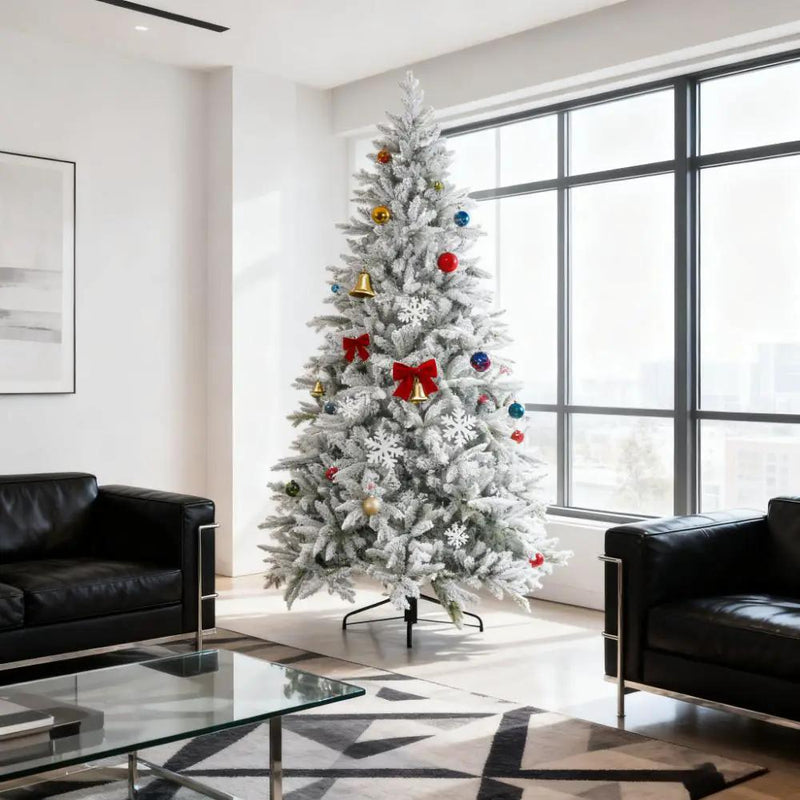 Artificial Flocked Christmas Tree with Snow Tips by HouseOfZazla