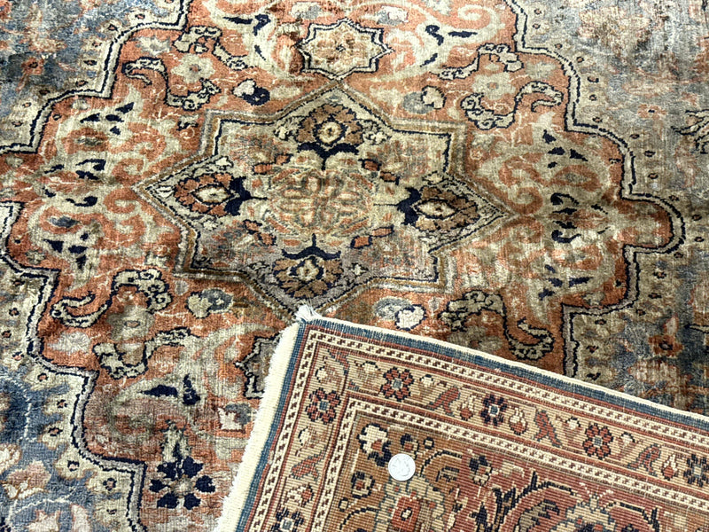 Silk Turkish Kayseri Rug 5x7, Light Blue by Jewel Rugs