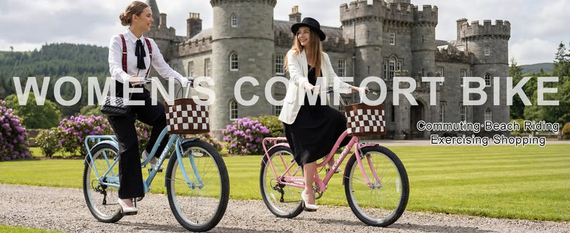 26 Inch 7-Speed City Commuter Bike With Lock & Detachable Basket by HouseOfZazla