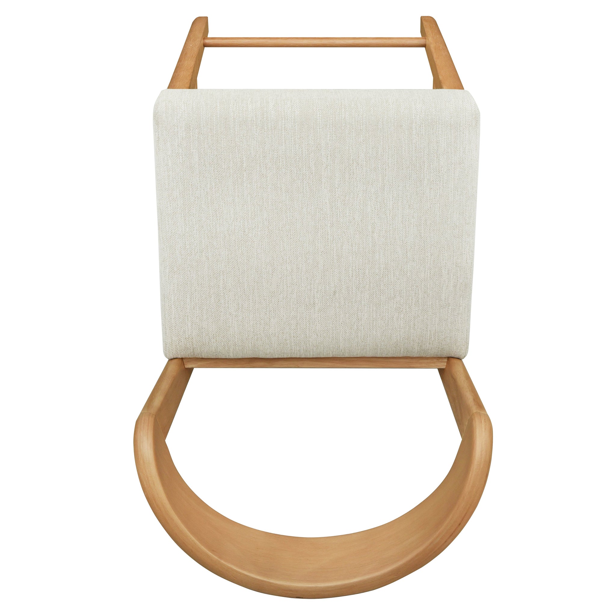 Solid Rubber Wood Counter Stools (Natural Oak + Beige) Set of 2 by HouseOfZazla