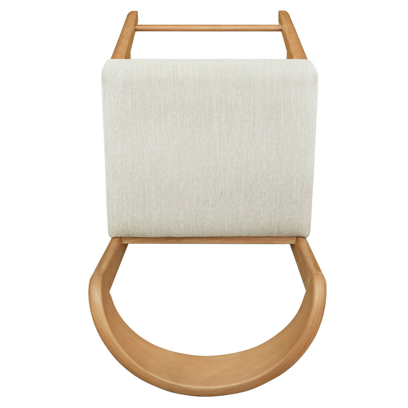 Solid Rubber Wood Counter Stools (Natural Oak + Beige) Set of 2 by HouseOfZazla