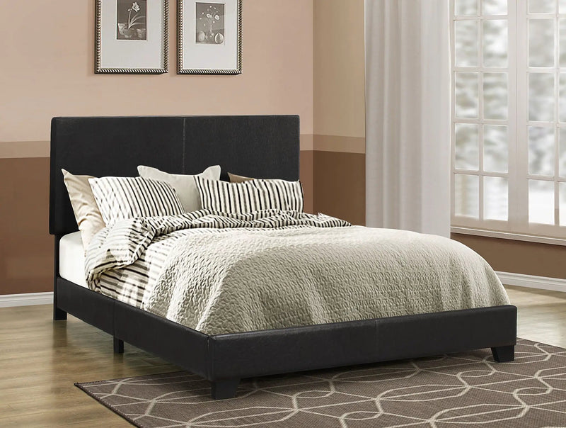 Dorian Faux Leather Upholstered California King Bed Black by Unique Piece Furniture