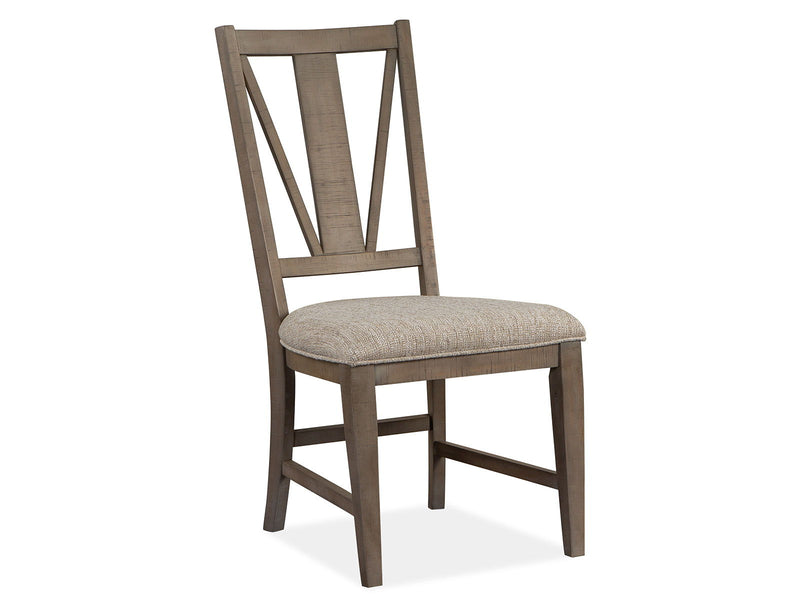 Paxton Place - Dining Side Chair With Upholstered Seat (Set of 2) - Dovetail Gray, photo 7 of 7