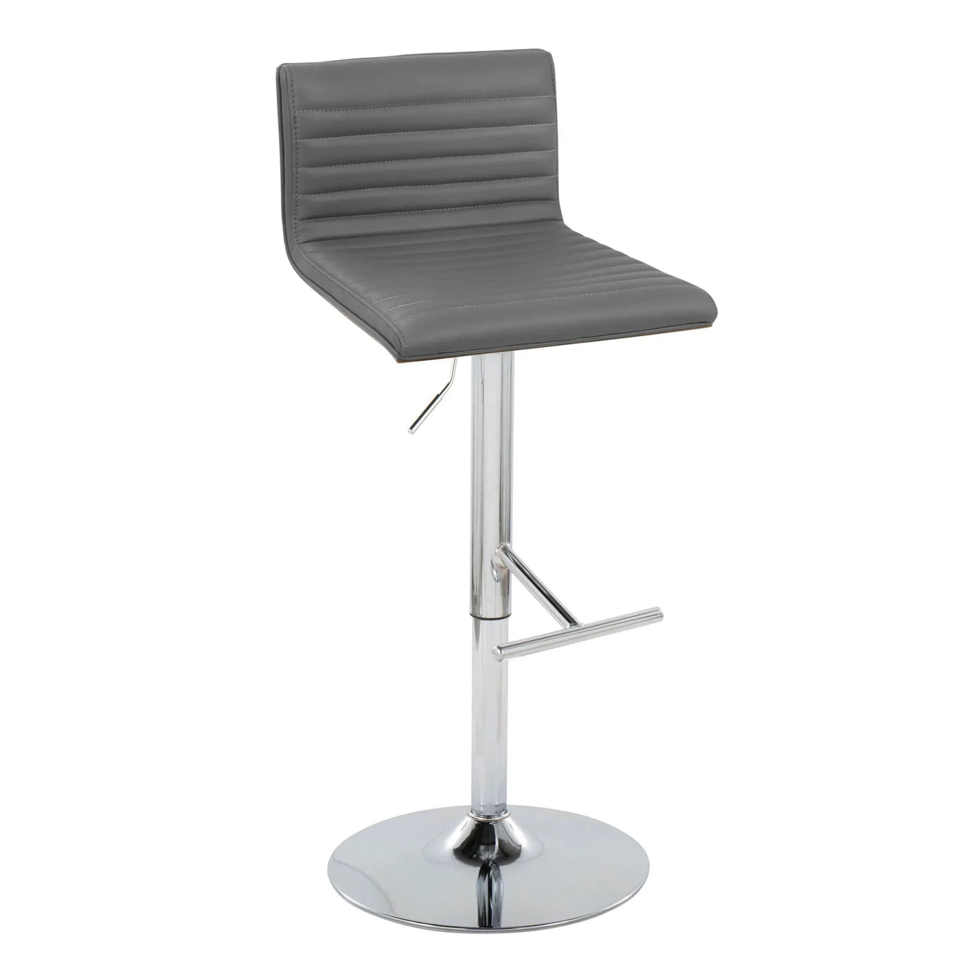 Mason - Contemporary Adjustable Barstool & Swivel With Straight T Footrest (Set of 2) by HouseOfZazla