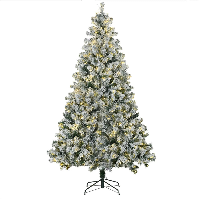 HOMCOM 7.5ft Tall Prelit Artificial Christmas Tree by HouseOfZazla