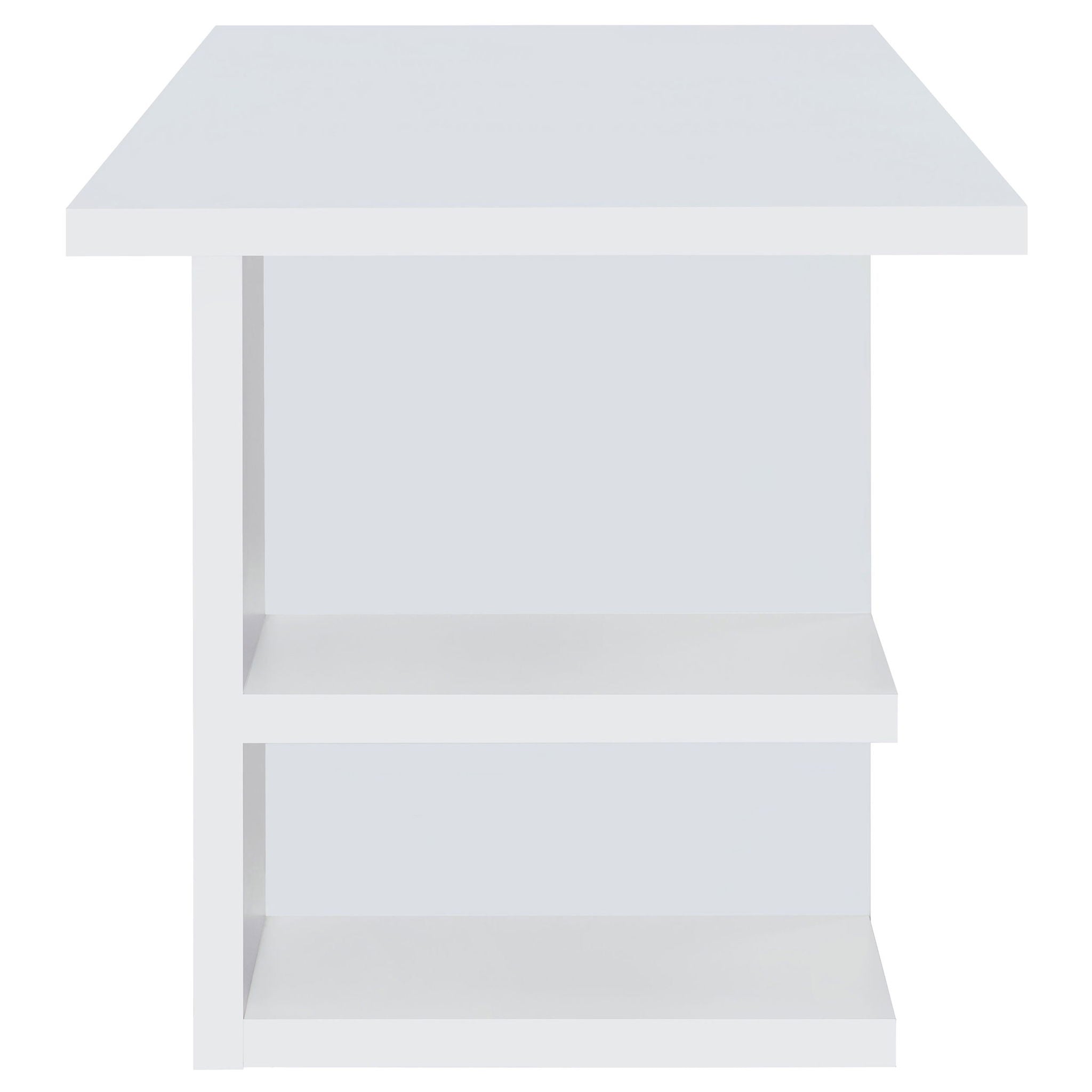 Hannah - 4 Shelf Writing Desk With Open Shelving - White by HouseOfZazla