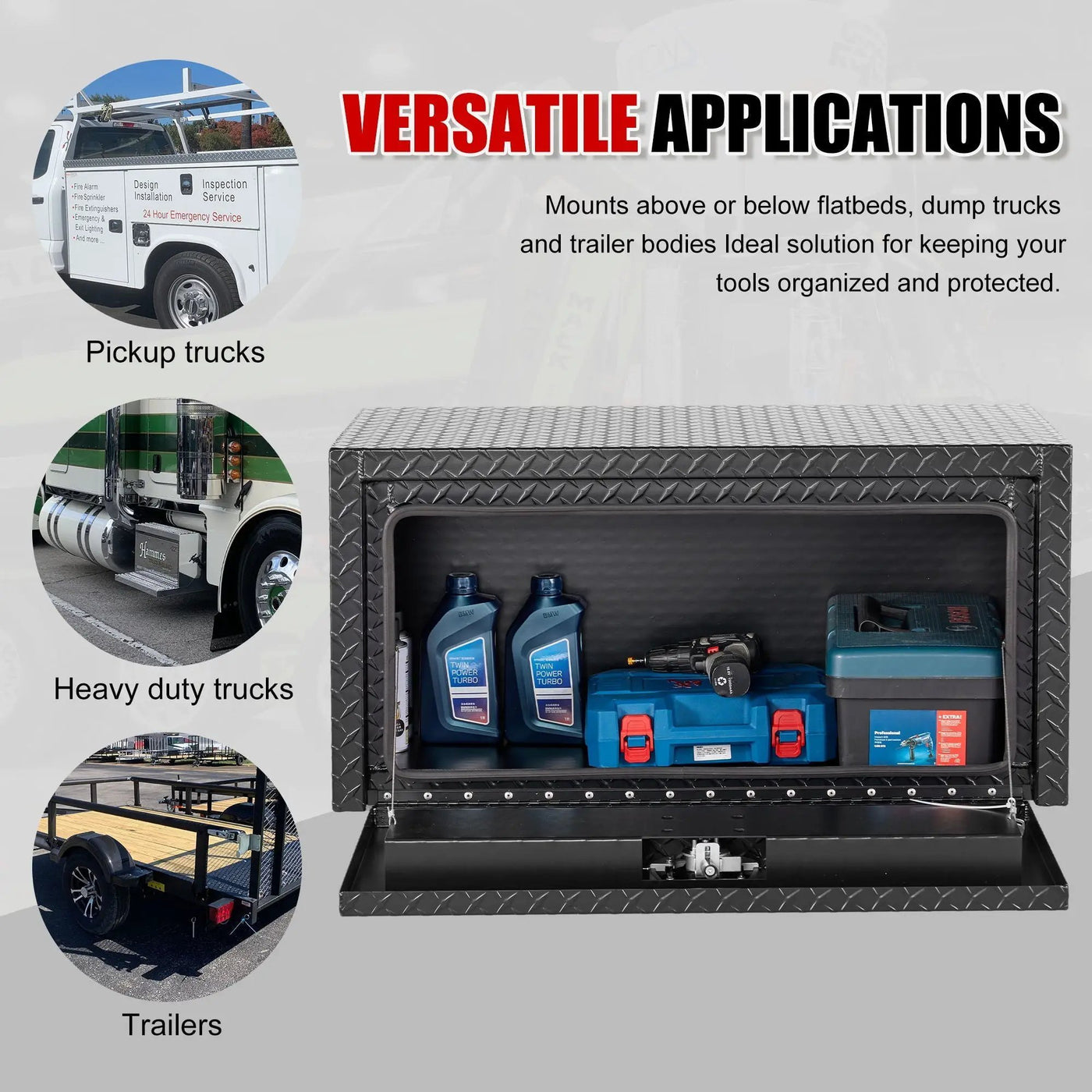 Pro Series Underbody Truck Tool Box Waterproof Storage Chest by HouseOfZazla