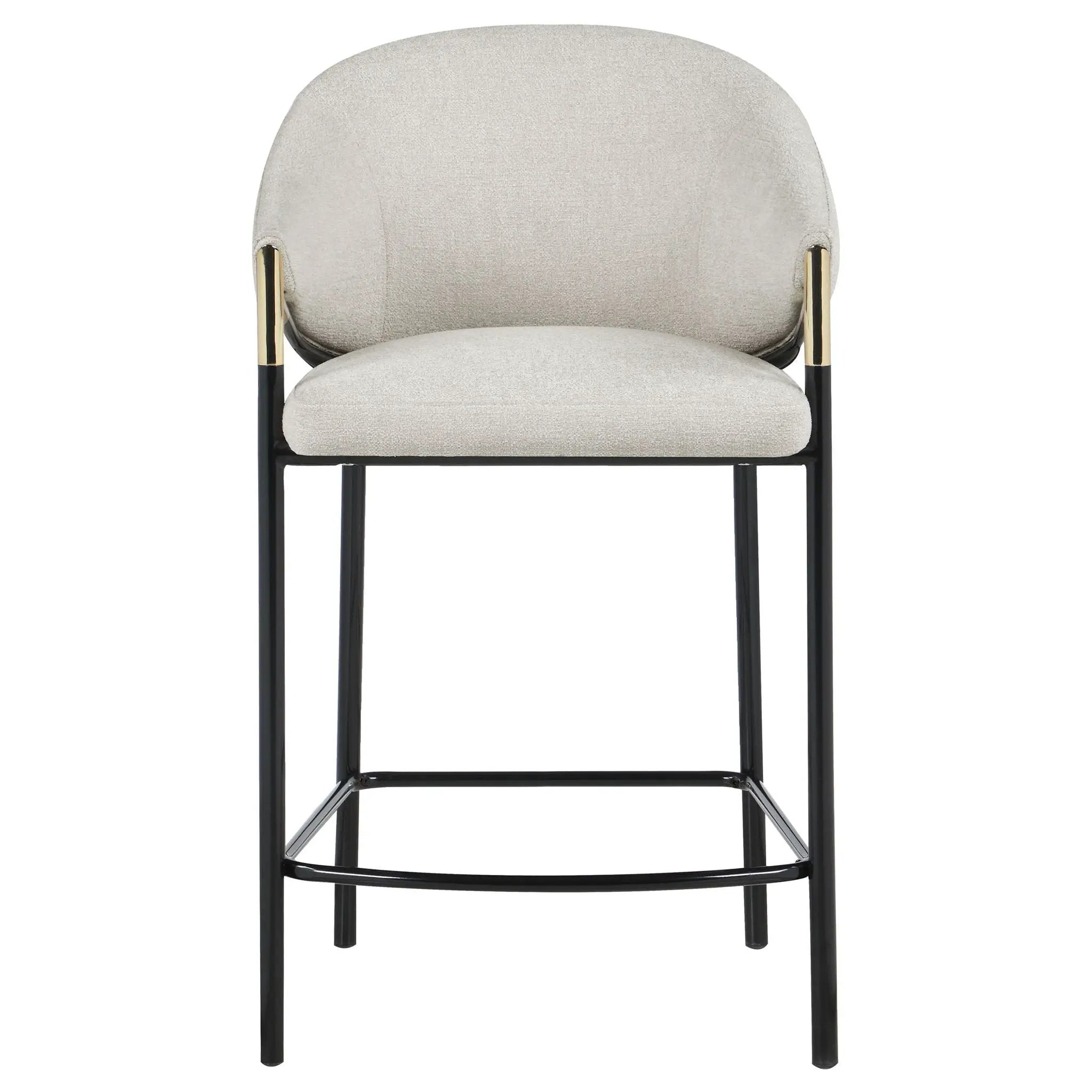 Chadwick Fabric Upholstered Counter Chair Beige (Set of 2) by Unique Piece Furniture