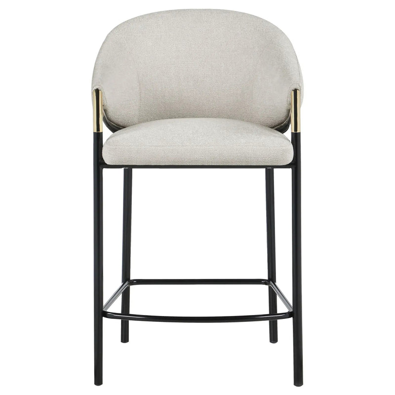 Chadwick Fabric Upholstered Counter Chair Beige (Set of 2) by Unique Piece Furniture