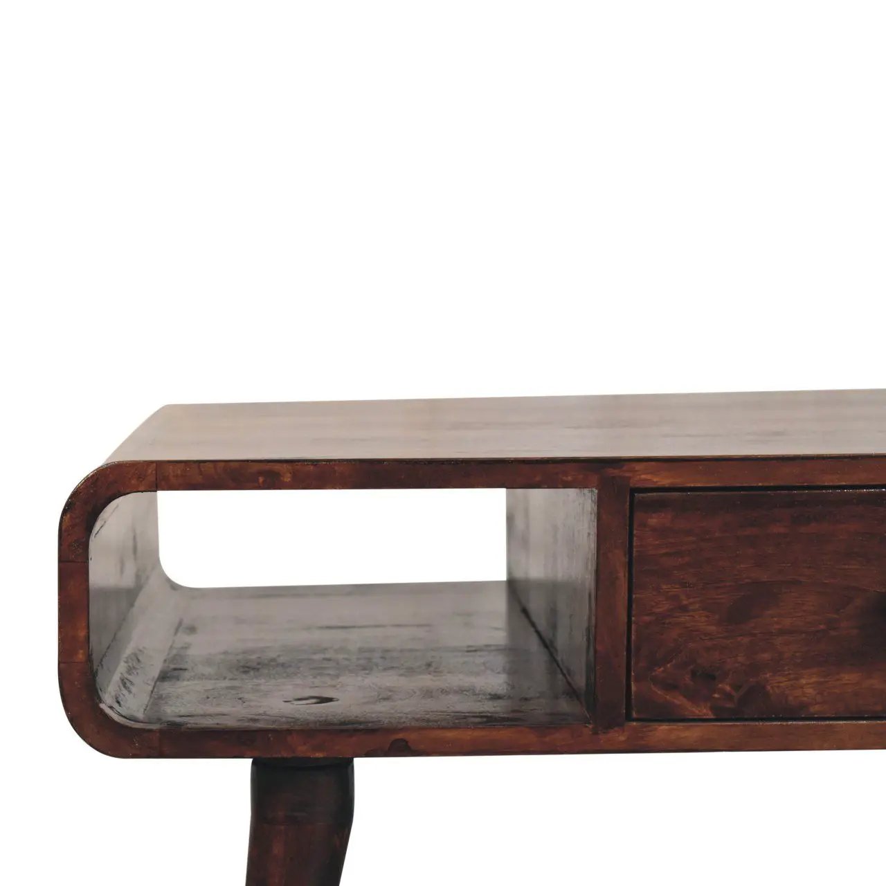 Solid Wood Curved Coffee Table by HouseOfZazla
