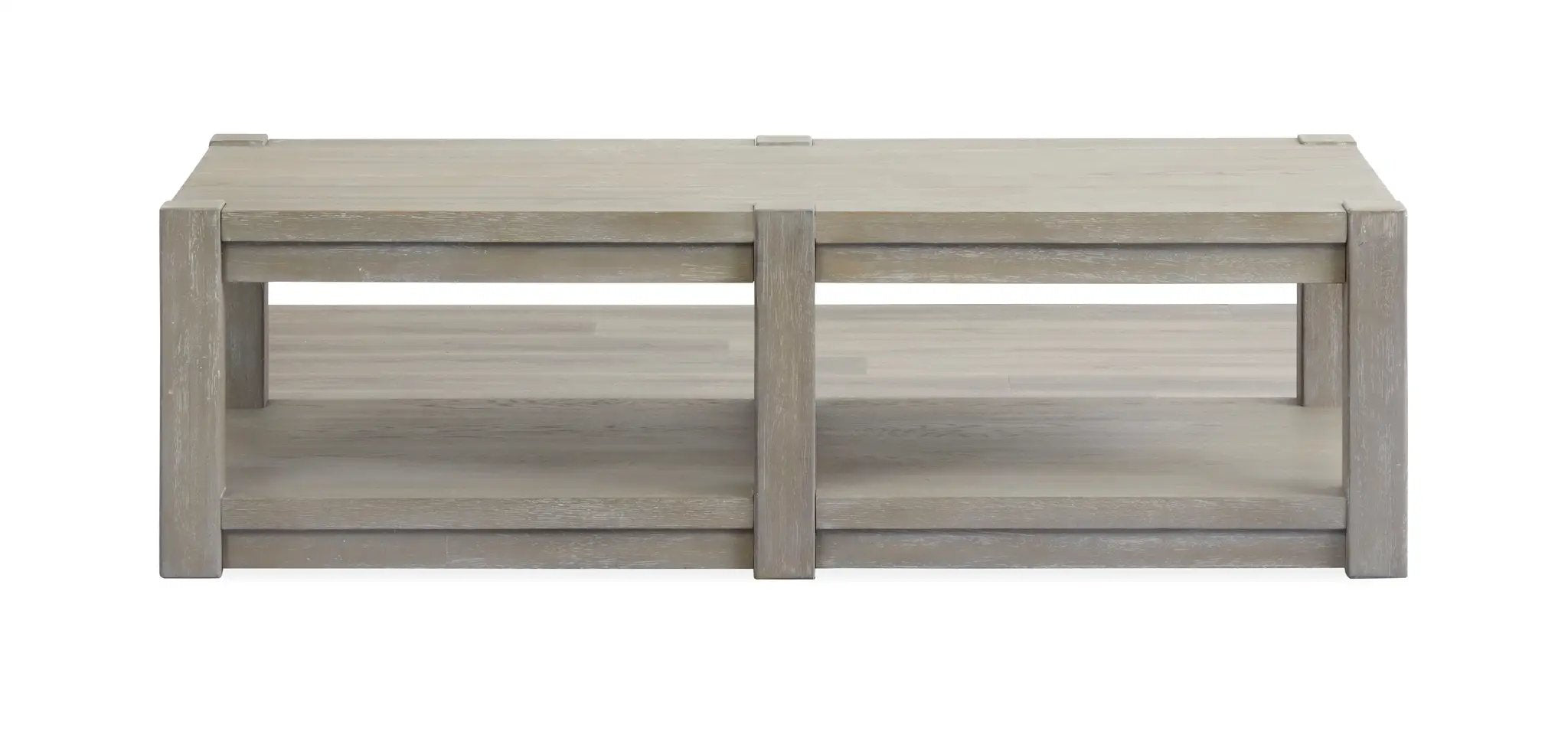 Burgess - Rectangular Shelf Cocktail Table With Casters - Calico Gray by Unique Piece Furniture