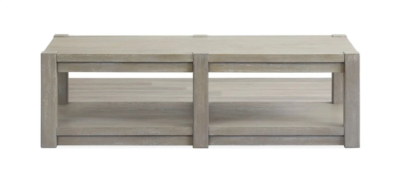 Burgess - Rectangular Shelf Cocktail Table With Casters - Calico Gray by Unique Piece Furniture