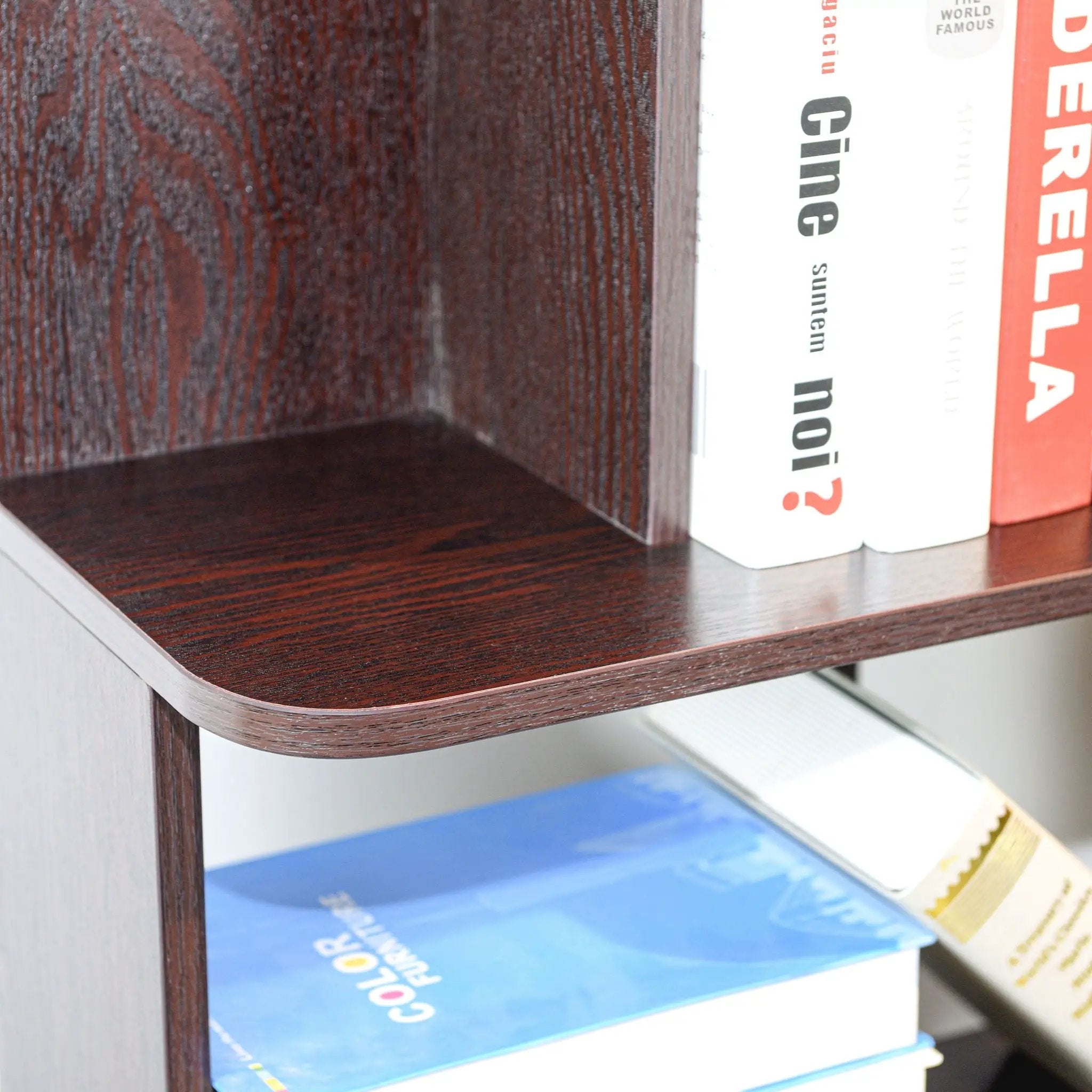 Modern 5 Tier Open Storage Bookcase
