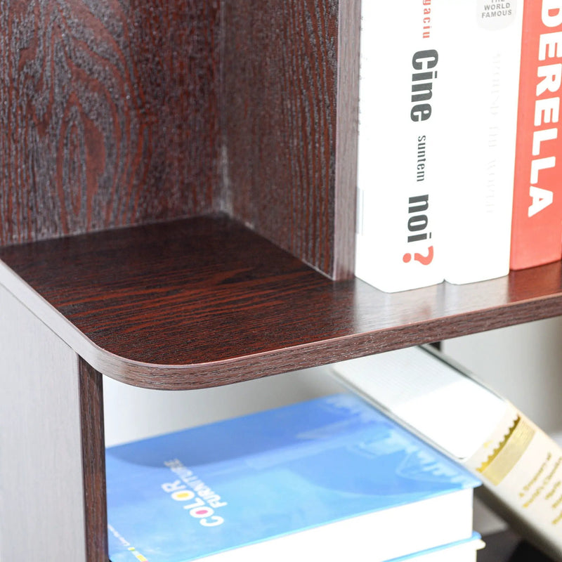 Modern 5 Tier Open Storage Bookcase