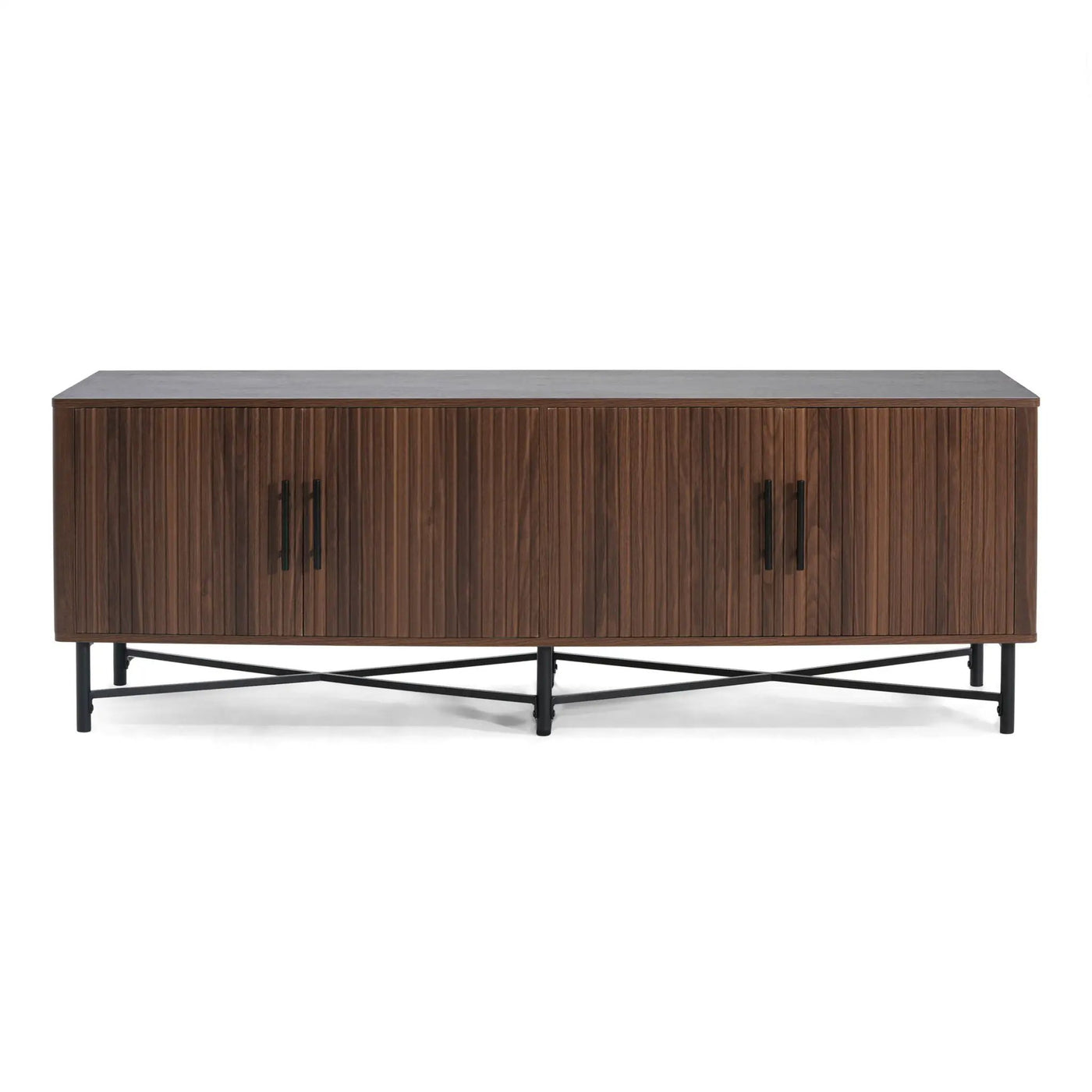 4 Door TV Cabinet with Adjustable Shelves and Storage Spaces by HouseOfZazla
