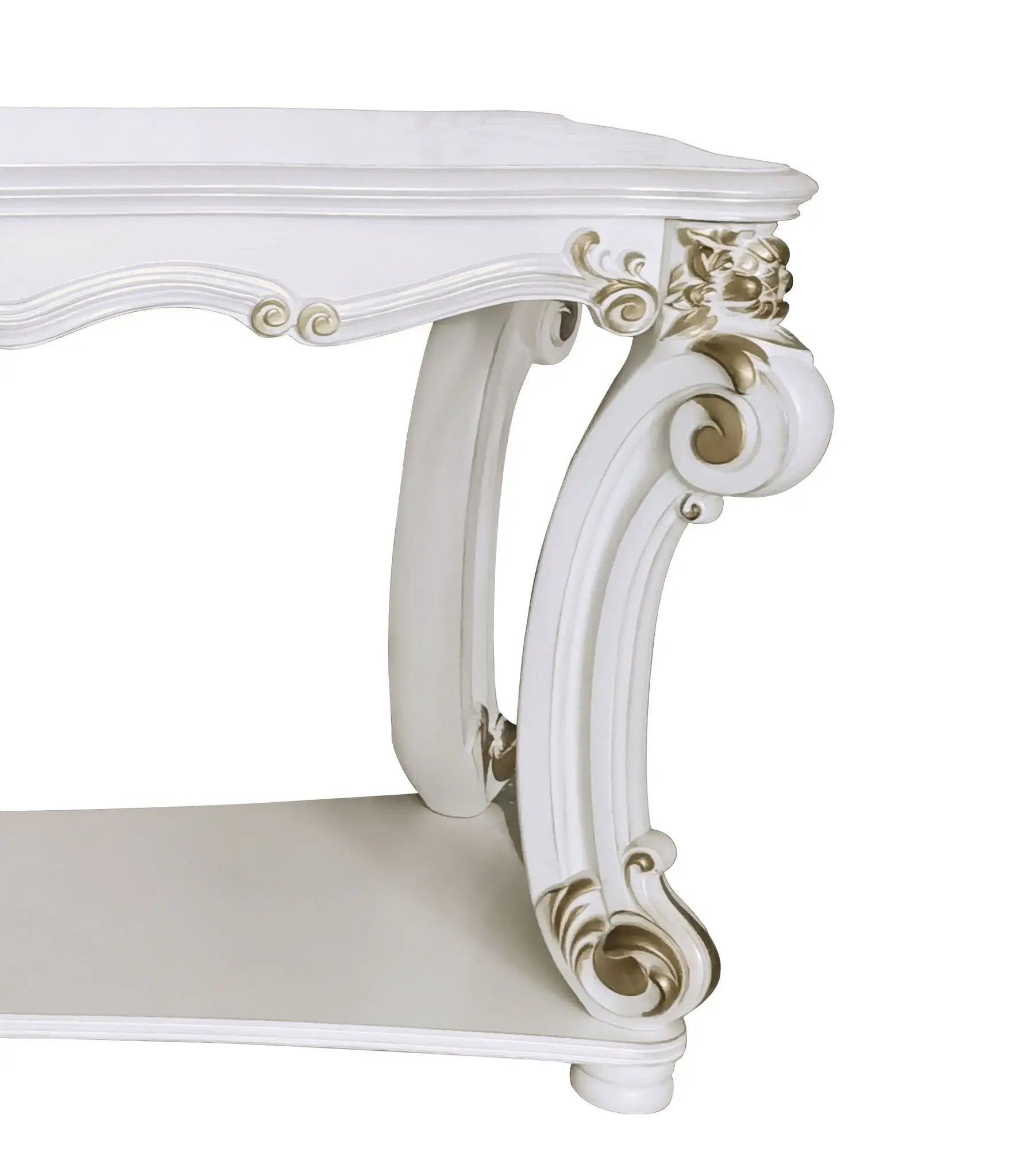 Vendome - Antique Sofa Table - White by HouseOfZazla