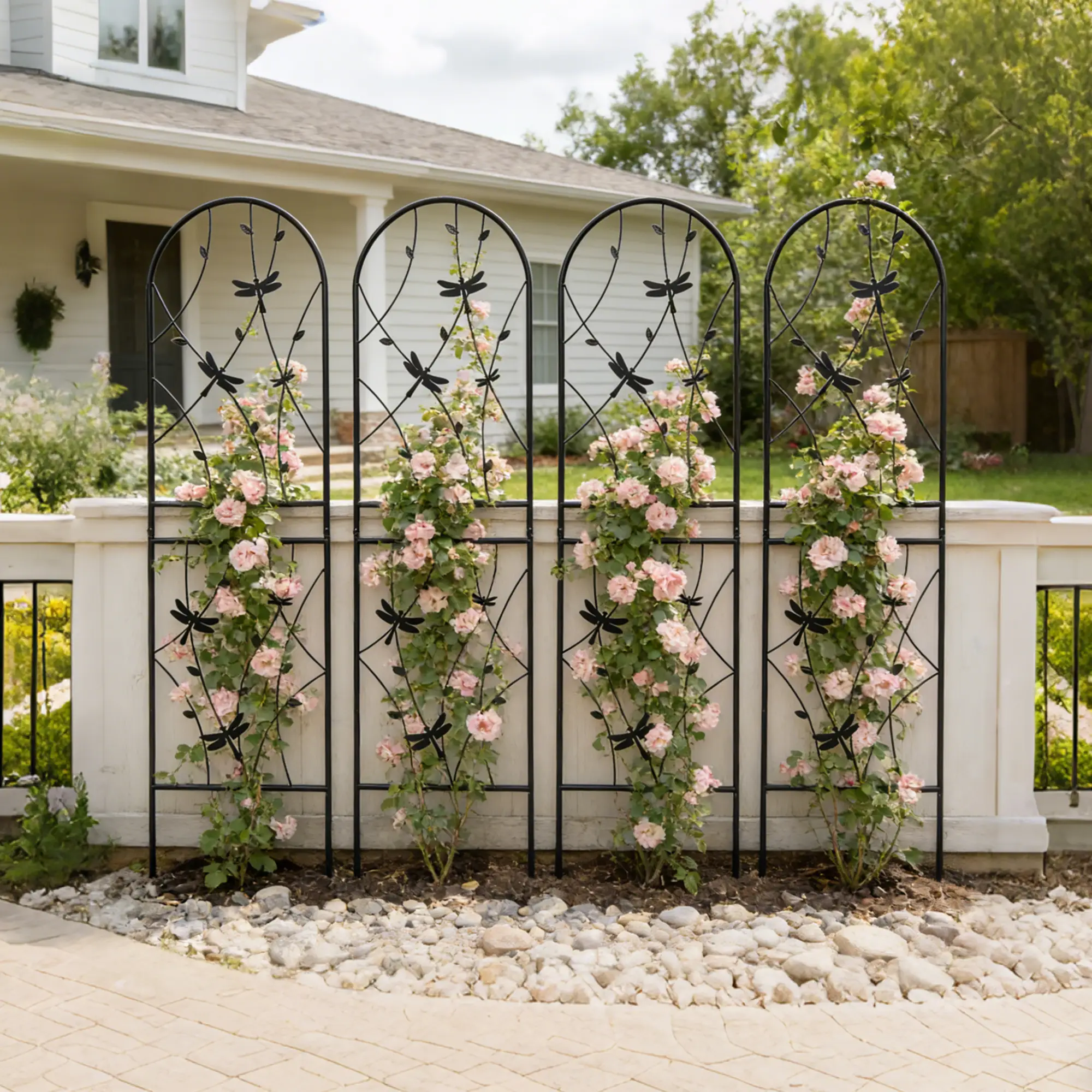 4 Pack Metal Garden Trellis for Climbing Plants by HouseOfZazla