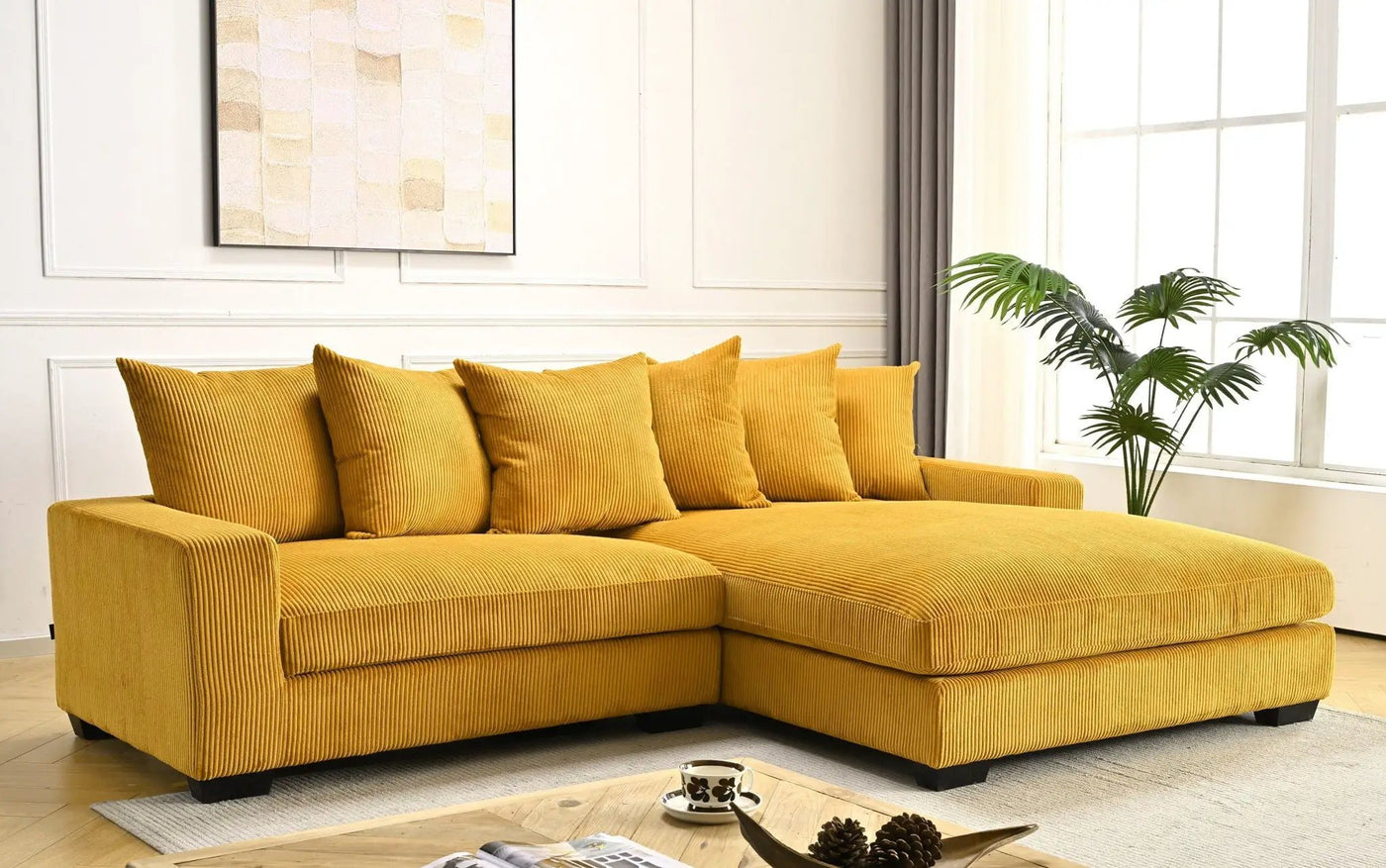 Luxe - Oversized 2 Piece Sectional Couches For Living Room, L Shaped Sofa With Chaise by Unique Piece Furniture