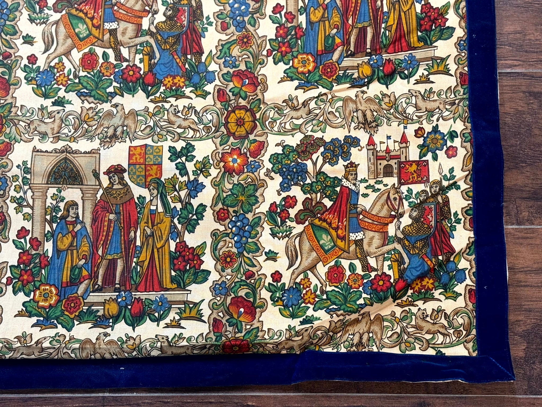 Vintage European Tapestry 4x4, Medievel Design by Jewel Rugs