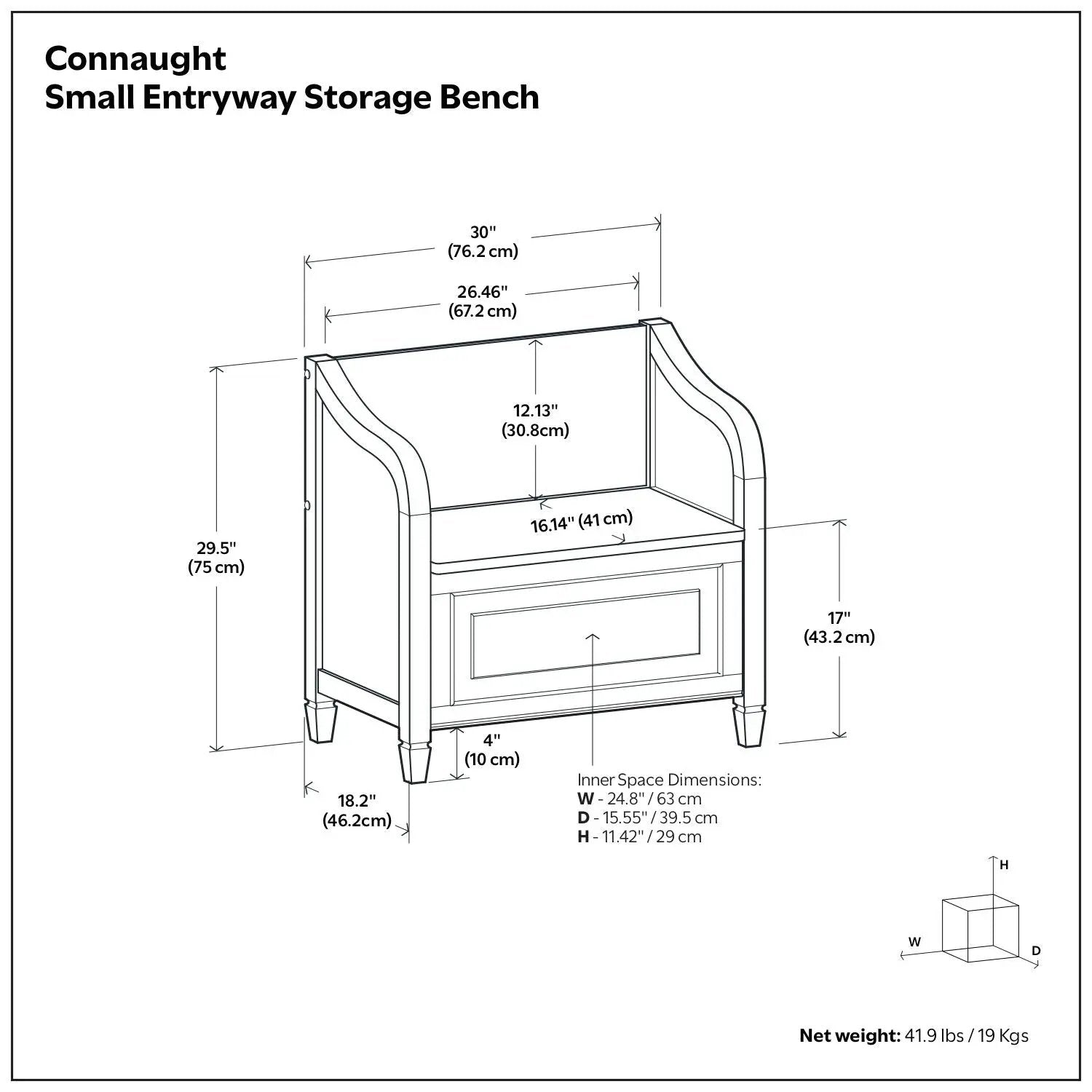 Connaught - Storage Bench by HouseOfZazla