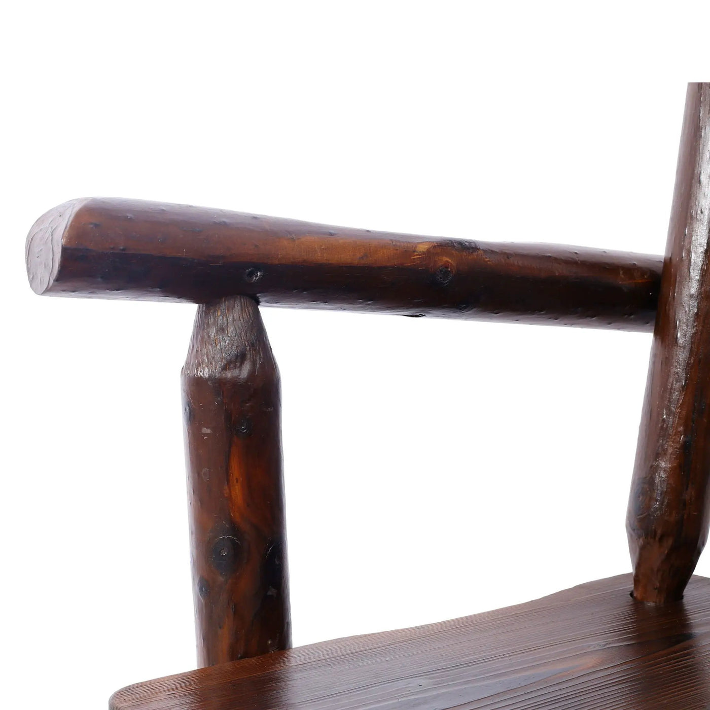 Rustic Bar Stool, Fir Wood Construction, Wide Armrest by HouseOfZazla