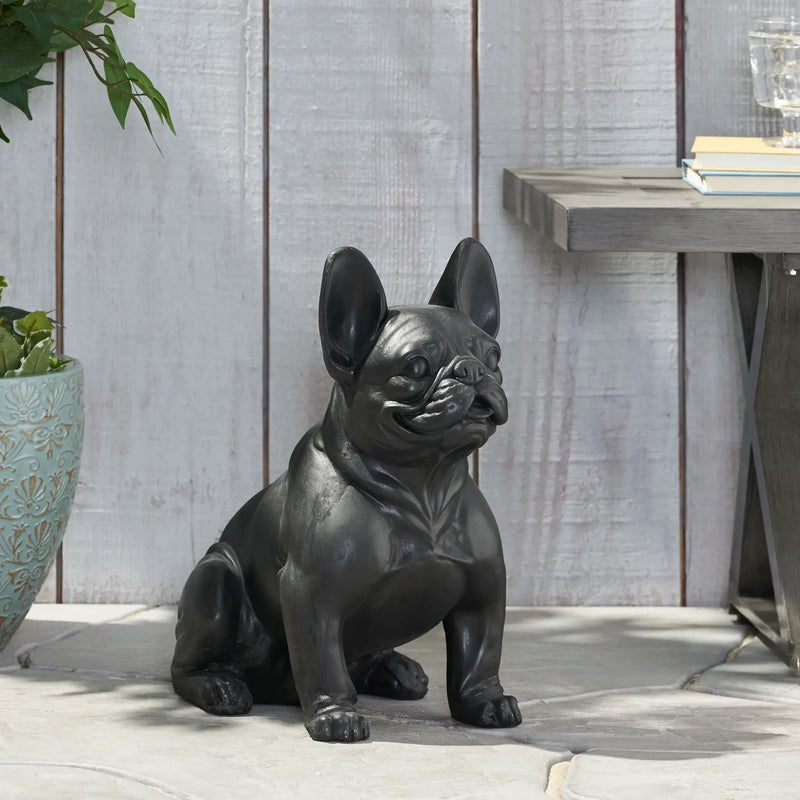Outdoor French Bulldog Garden Sculpture by HouseOfZazla