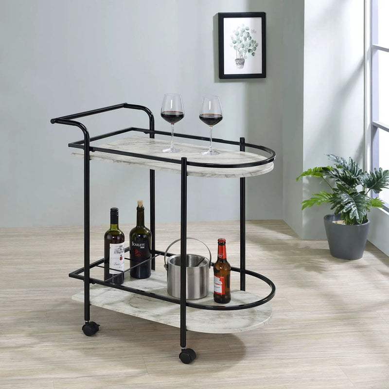 Serving Cart With Wine Rack by HouseOfZazla