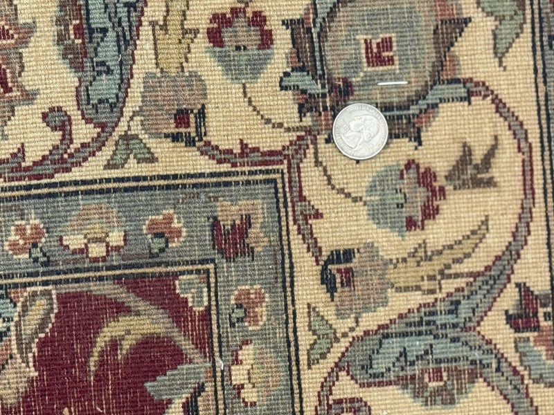 Pak Persian Rug 4x6, Floral Allover, Vintage Wool Carpet, Plum and Ivory by Jewel Rugs