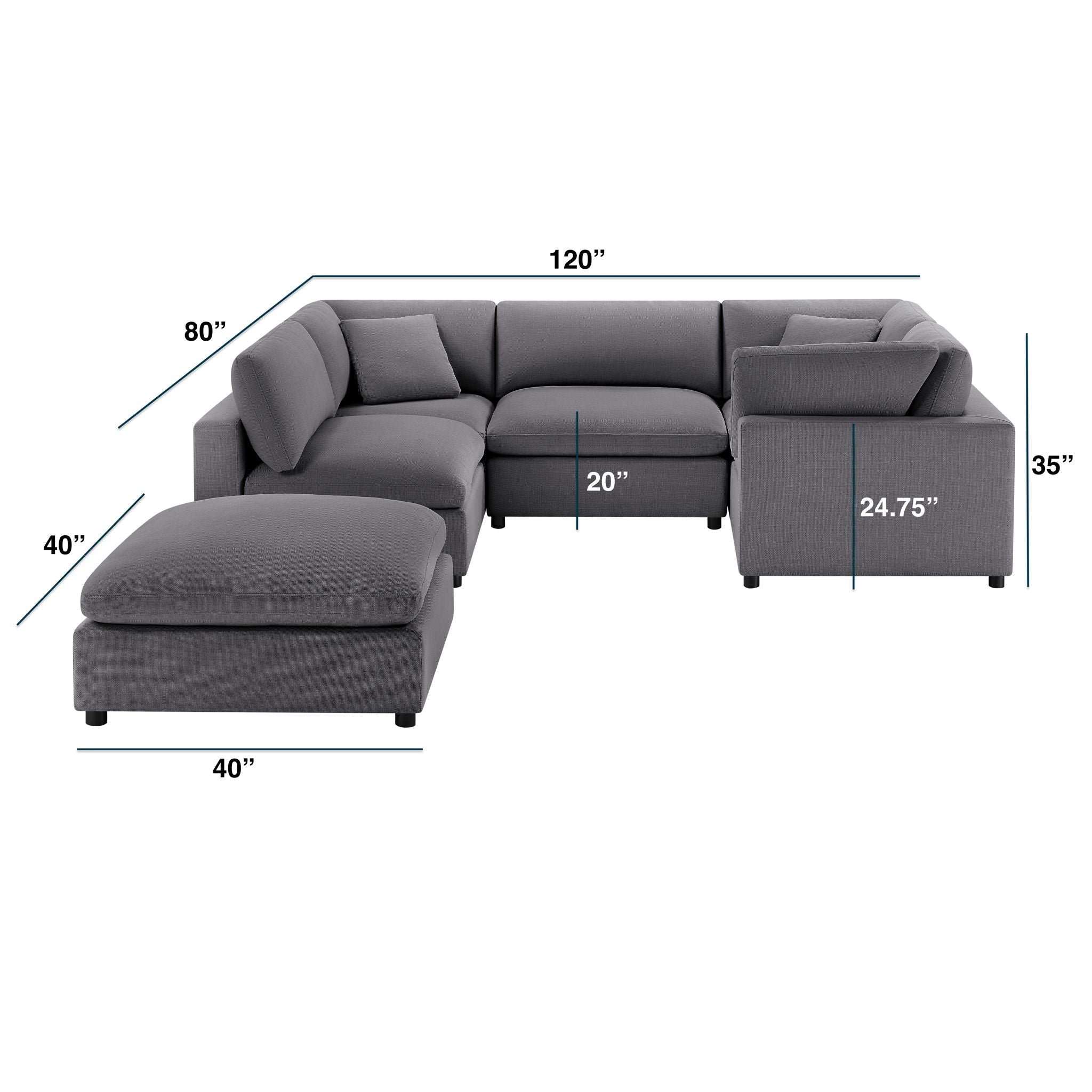 Cassandra - Sofa With Ottoman by HouseOfZazla