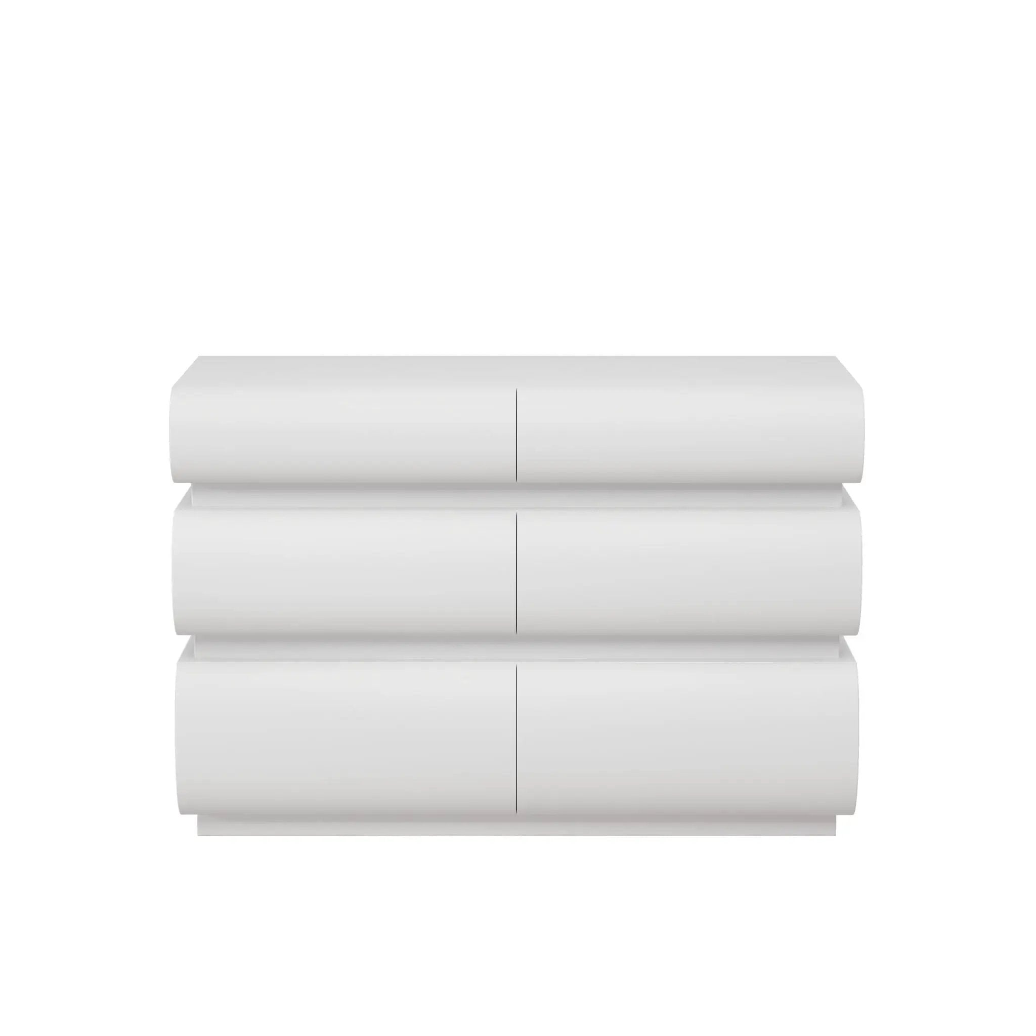 Minimalist Modern 6 Drawer Dresser, Handle Free Design With Wide Storage by HouseOfZazla