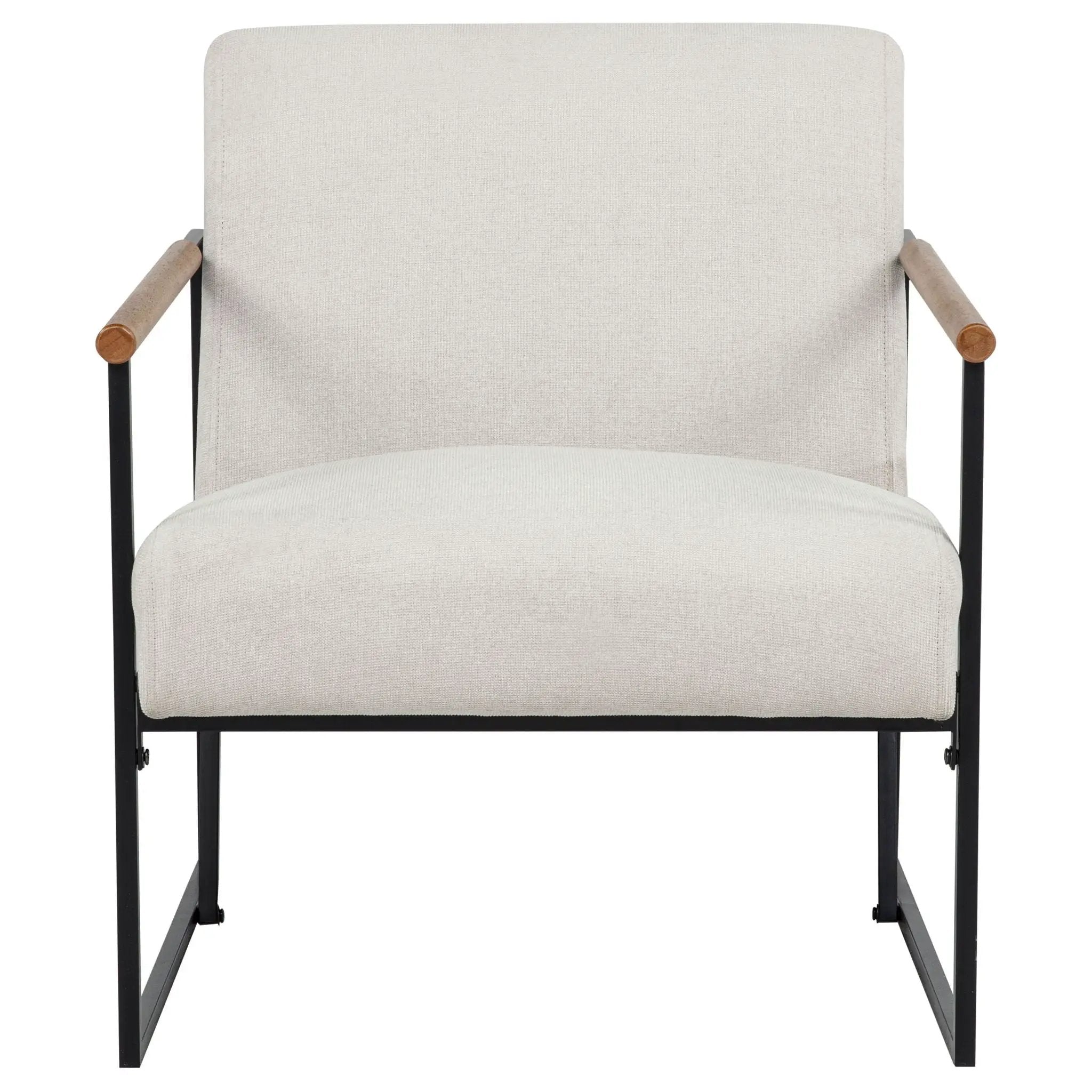 Monsen Fabric Upholstered Metal Frame Accent Chair Ivory by Unique Piece Furniture