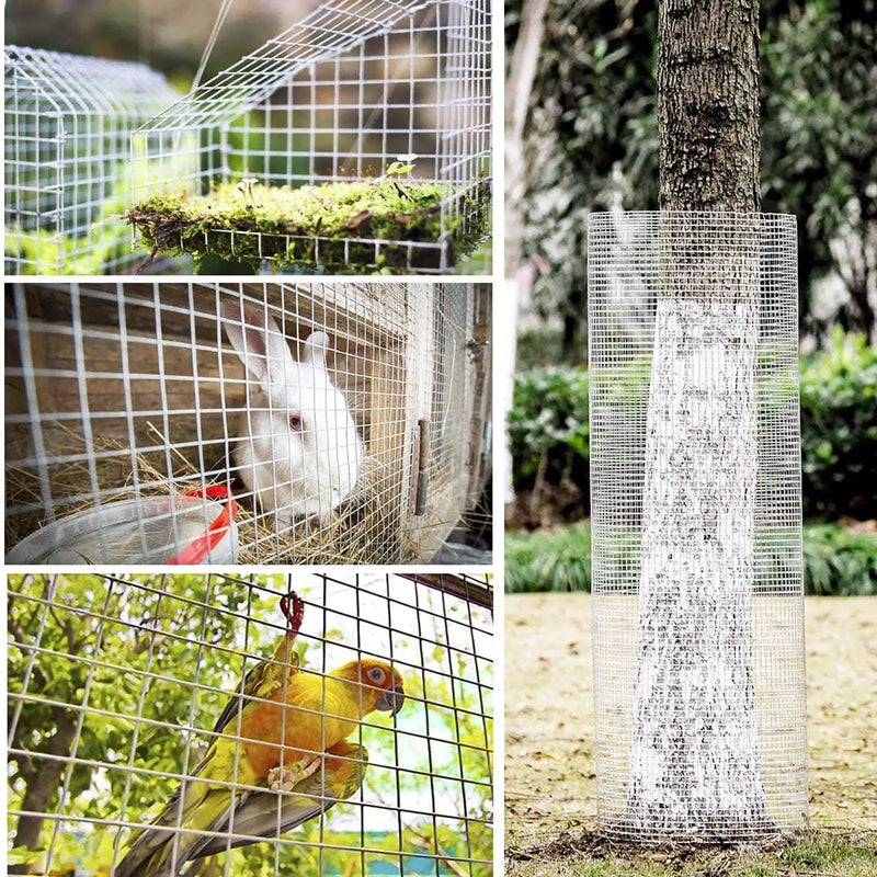 Galvanized Hardware Cloth, Gauge Welded Metal Wire Fence Roll For Garden And Animal Protection - Silver by HouseOfZazla