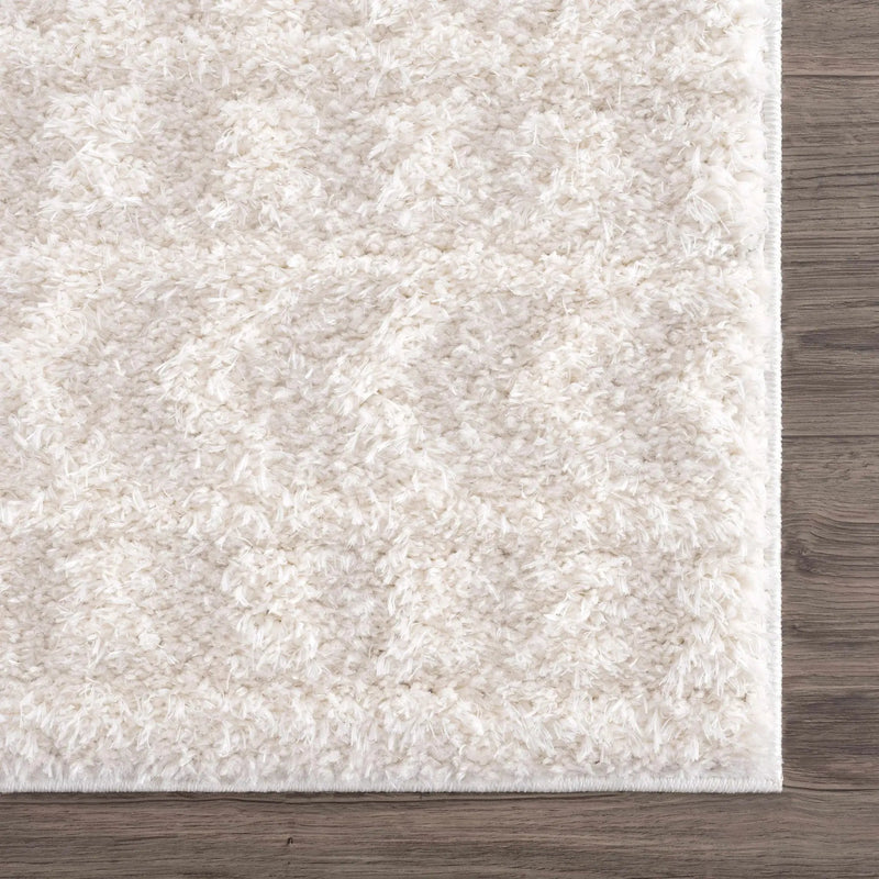 Eivin Cream Diamonds Plush Rug by Boutique Rugs