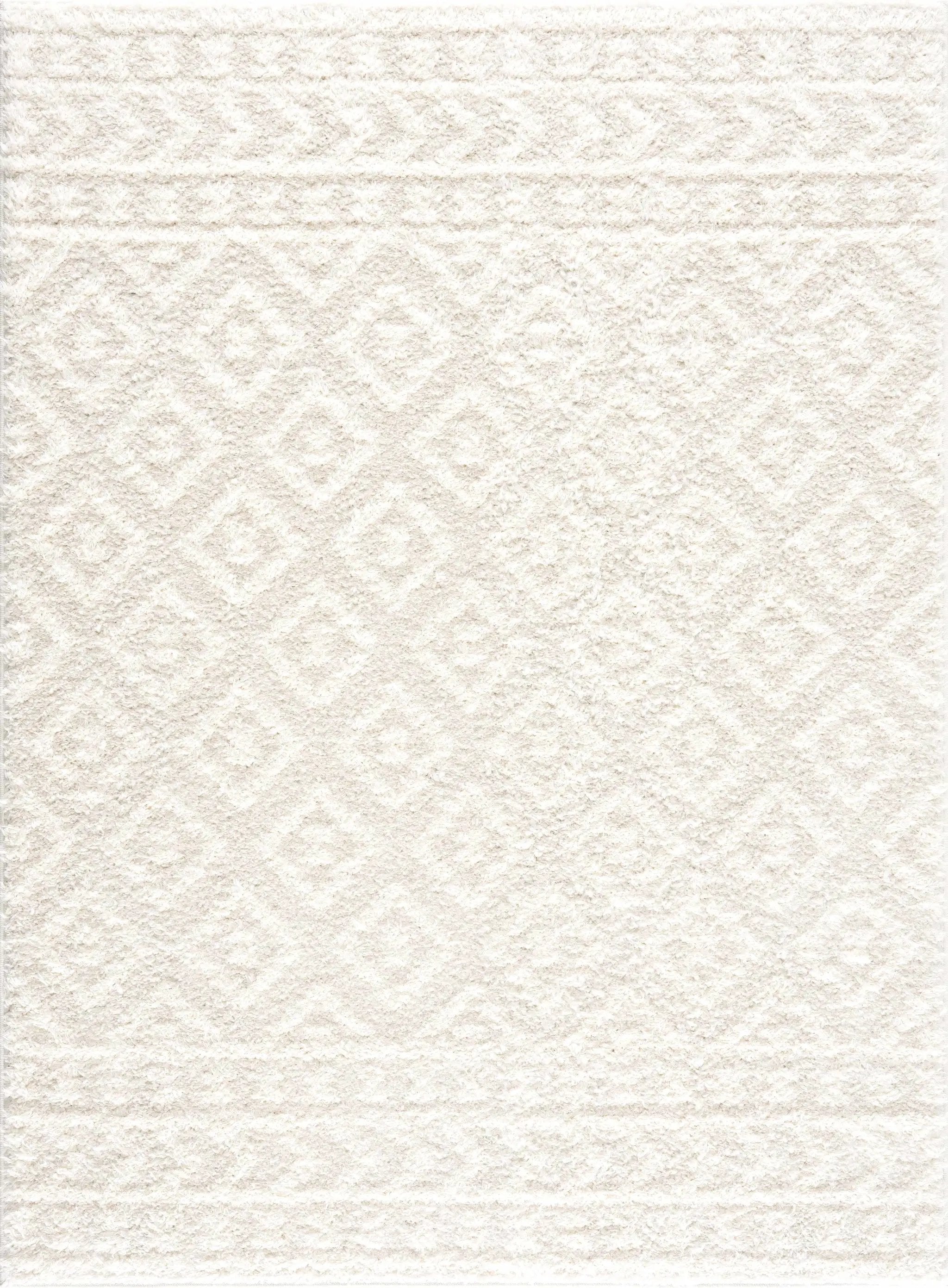 Eivin Cream Diamonds Plush Rug by Boutique Rugs