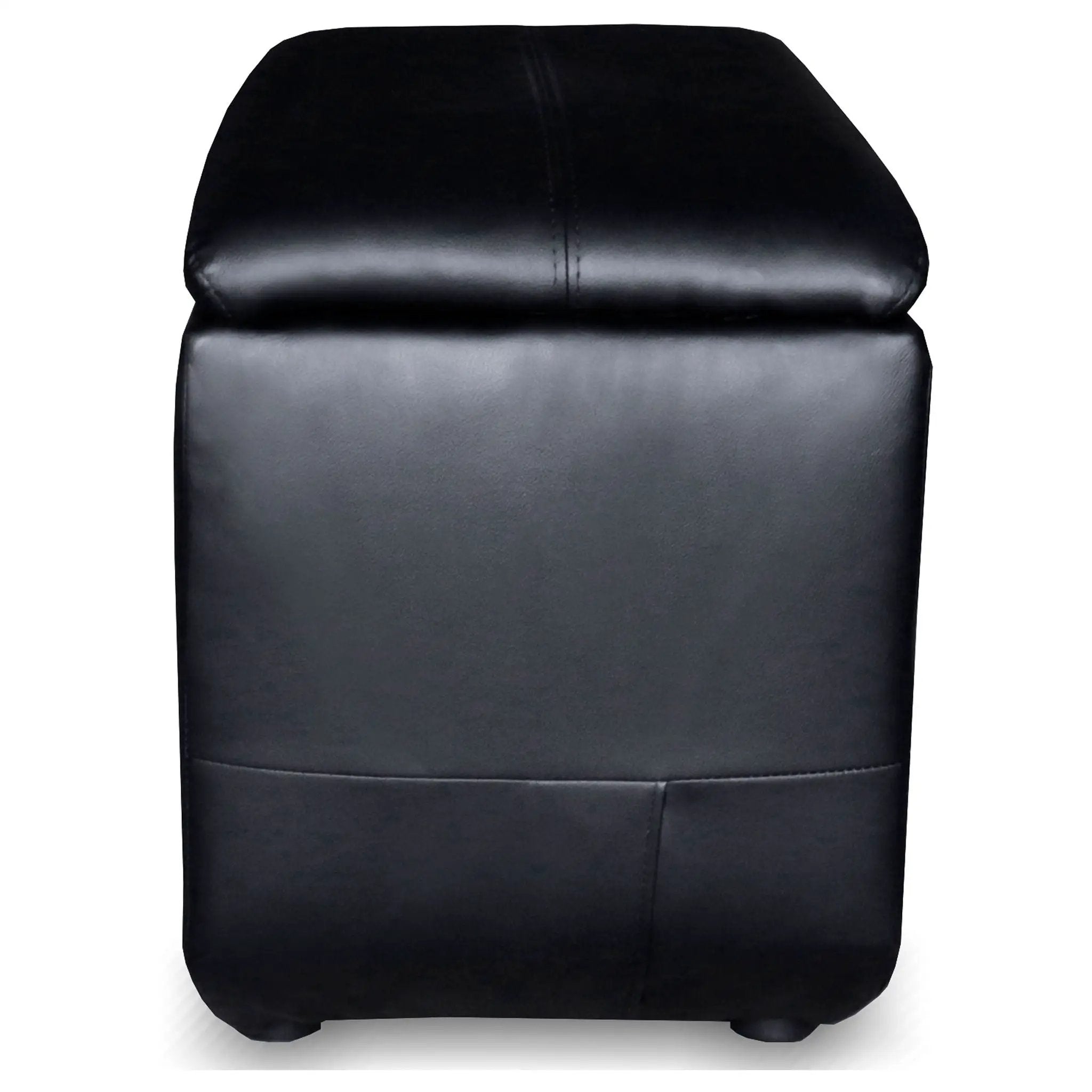 Cyrus Upholstered Home Theater Storage Wedge Console Black by Unique Piece Furniture