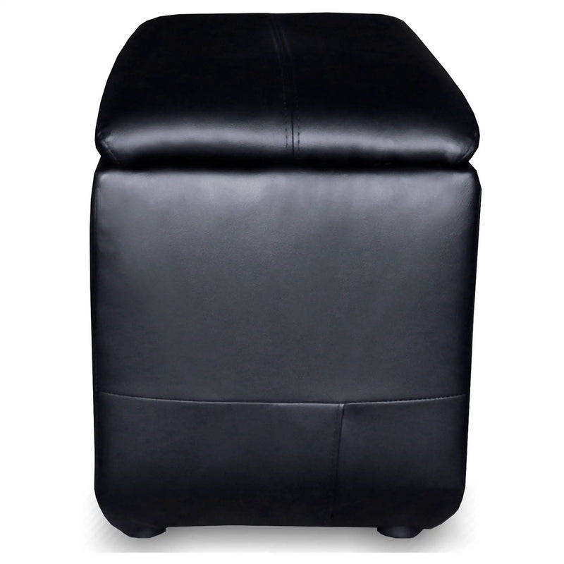 Cyrus Upholstered Home Theater Storage Wedge Console Black by Unique Piece Furniture